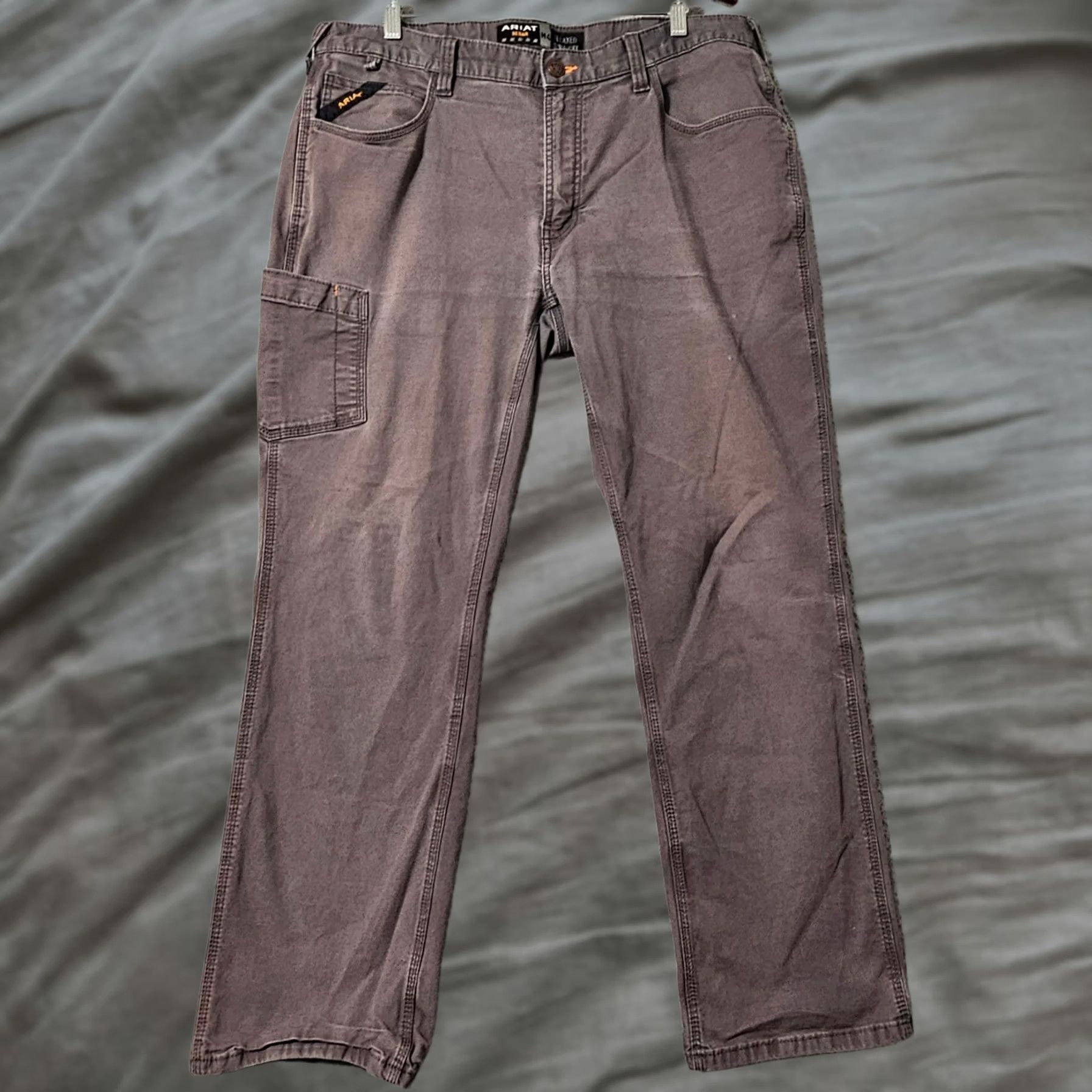Ariat Ariat Pants Mens 38x32 Gray Rebar M4 Relaxed Straight Cargo Workwear Outdoor Mens Size US 38 / EU 54 - 1 Thumbnail