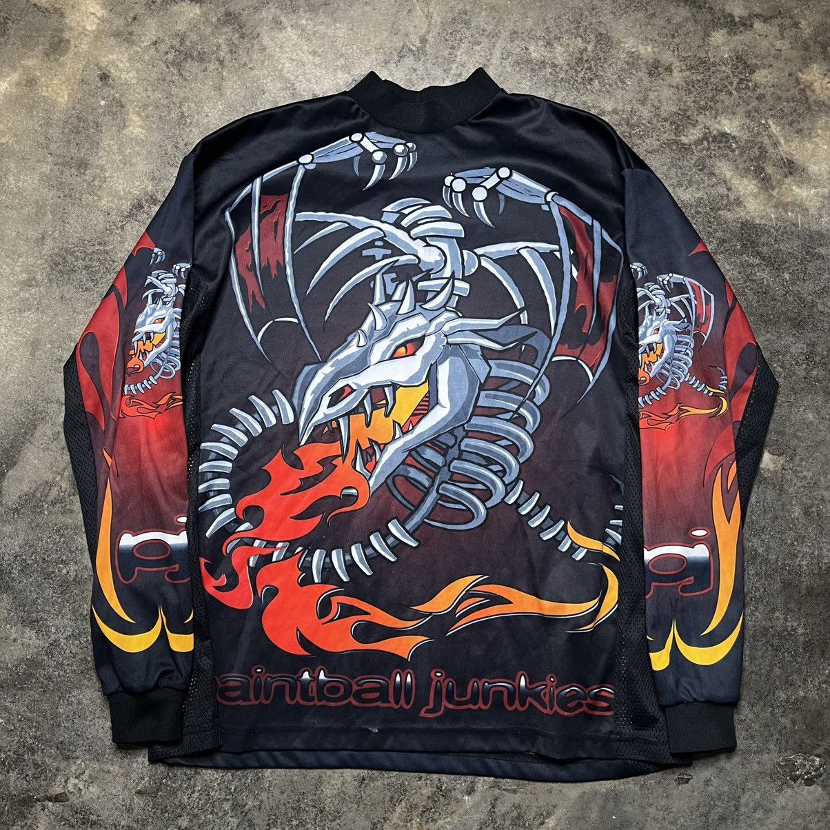 Vintage vintage paintball junkie motorcross longsleeve jersey shirt Size US L / EU 52-54 / 3 - 1 Thumbnail