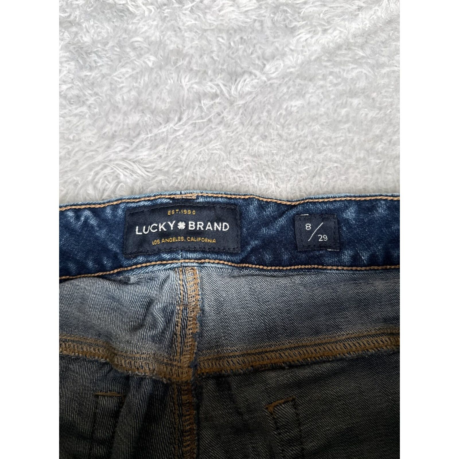 Lucky Brand VINTAGE Lucky Brand Jeans Women 8 Blue Denim Skinny Mid Rise 30x28 Cotton 5-Pocket USA Size 30" / US 8 / IT 44 - 6 Thumbnail