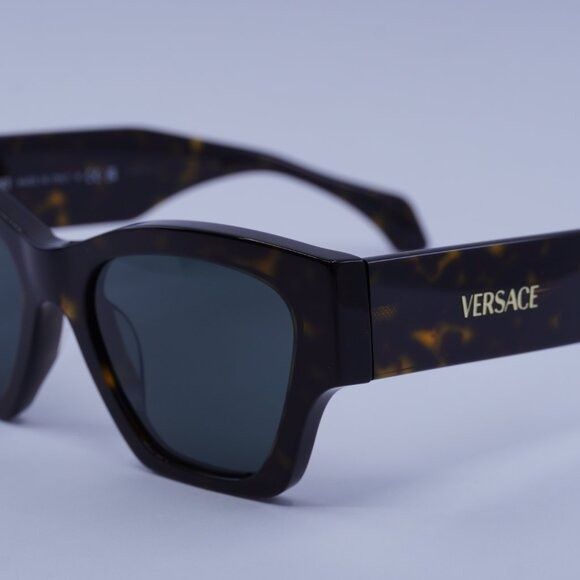 Versace Versace VE4492U 108/87 Sunglasses Dark Havana Square Frame Size ONE SIZE - 2 Thumbnail