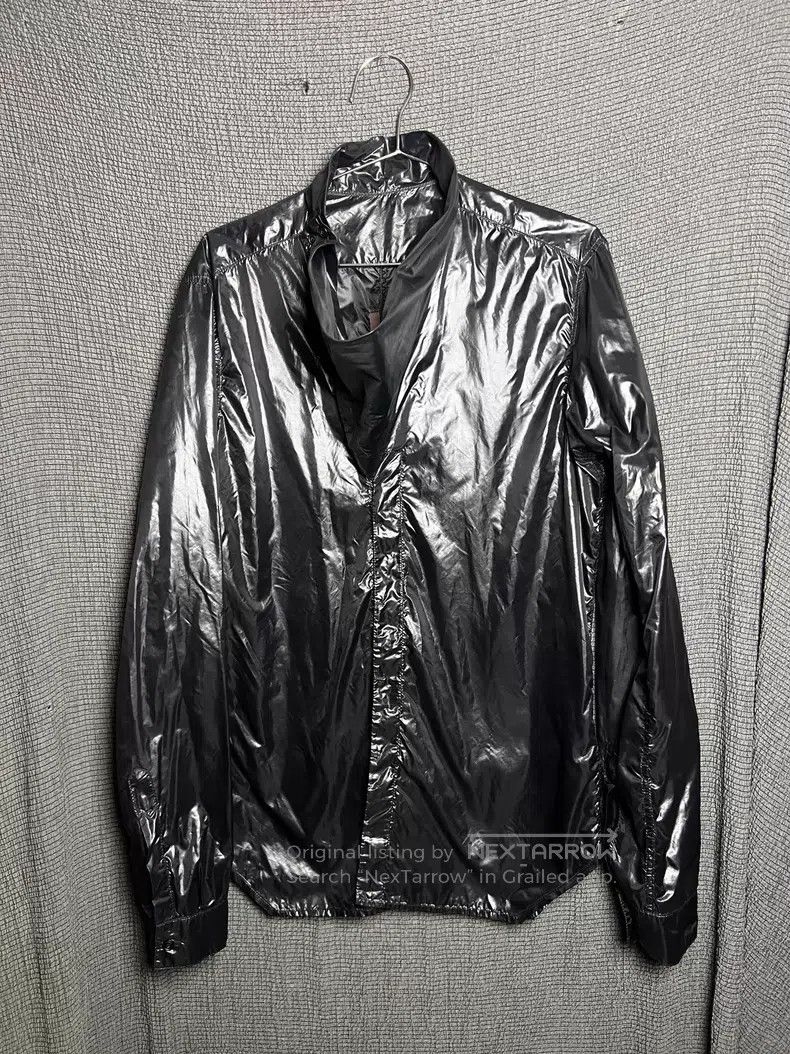 Rick Owens Rick Owens Slant Neck Button Glossy Nylon Long Sleeve Shir Size US M / EU 48-50 / 2 - 5 Thumbnail
