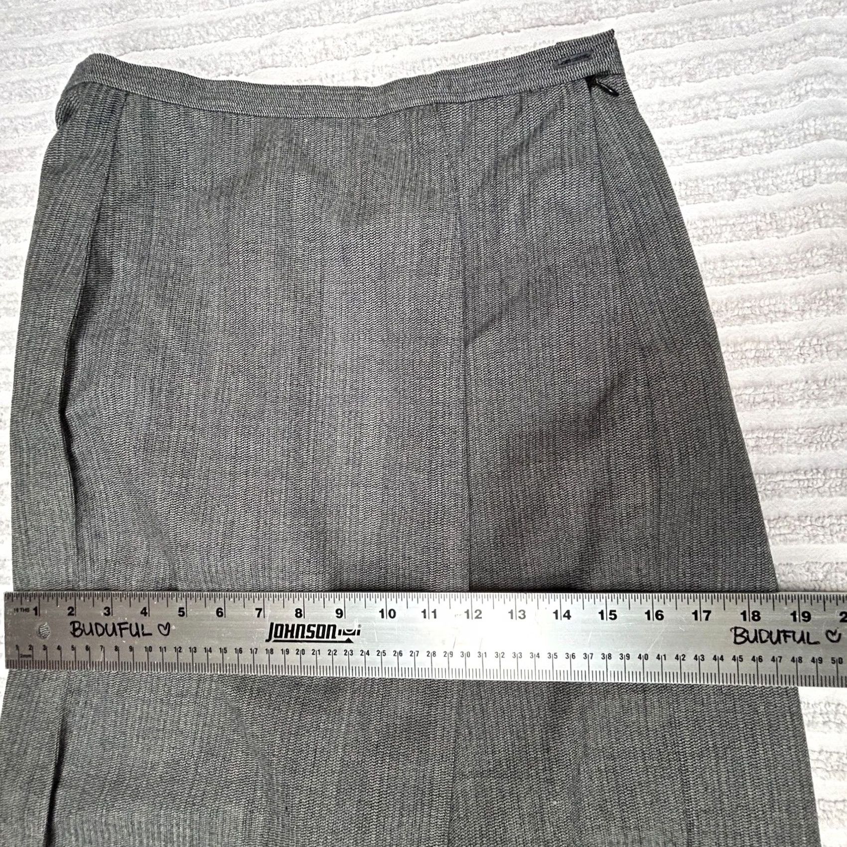 Vintage Harve Bernardo Maxi Skirt Wool Front Slit Gray Size 8 Women Long Collection Size 30" / US 8 / IT 44 - 5 Thumbnail