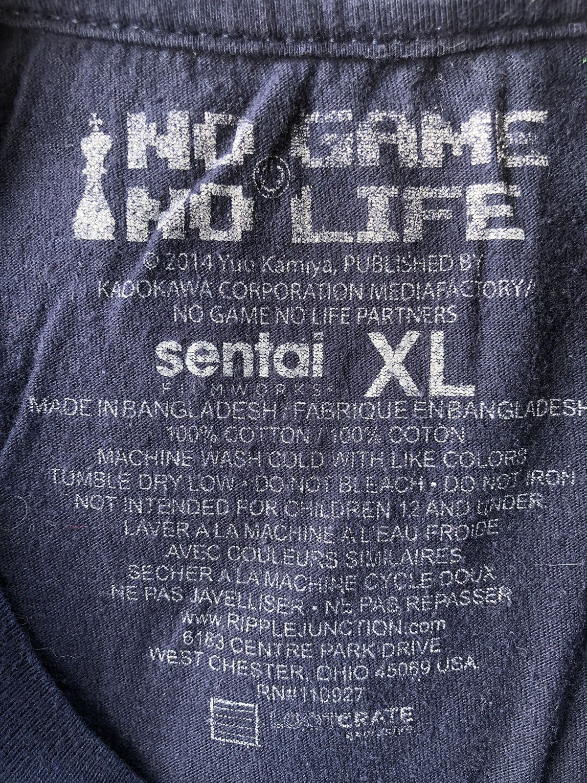 Anime × Japanese Brand × Vintage Japanese Anime No Game No Life Sentai Filmworks Tshirt Size US XL / EU 56 / 4 - 9 Thumbnail