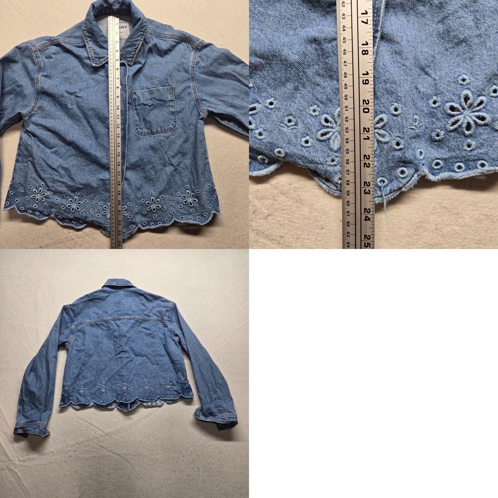 Old Navy Old Navy Denim Jacket Button Up Long Sleeve Women M Petite Blue Denim Jacket 90s Classic Outdoor Pockets Collared Lightweight Casual Womens Size M / US 6-8 / IT 42-44 - 8 Thumbnail