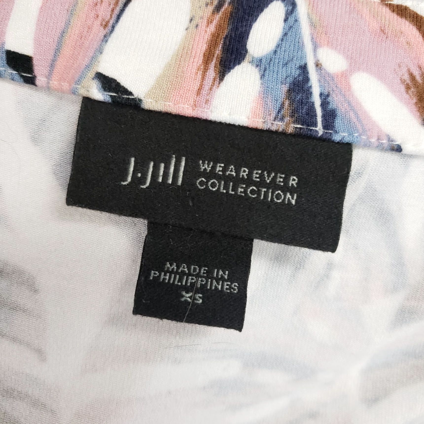 J. Jill J Jill Wearever Collection Womens XS Pink Blue Pockets V-Neck Printed Dress Size XS / US 0-2 / IT 36-38 - 6 Thumbnail
