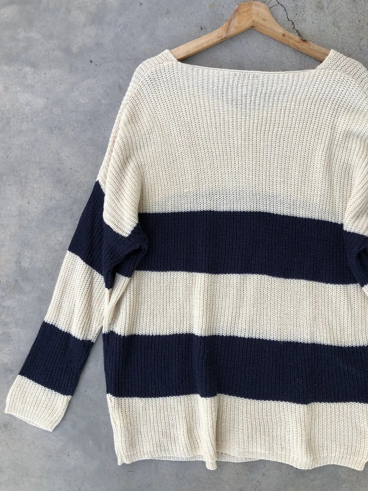 Japanese Brand × Vintage Vintage Stripe Knitsweater, Coats, Jacket Pullover Size US XL / EU 56 / 4 - 12 Thumbnail