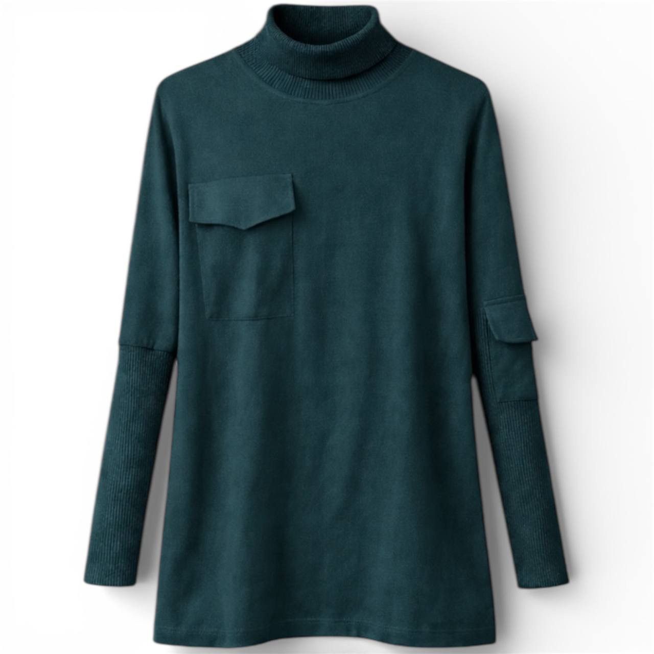 Annette Gortz ANNETTE GORTZ GREEN ASYMMETRICAL DRESS SWEATER JULPER SIZE S Size S / US 4 / IT 40 - 1 Thumbnail