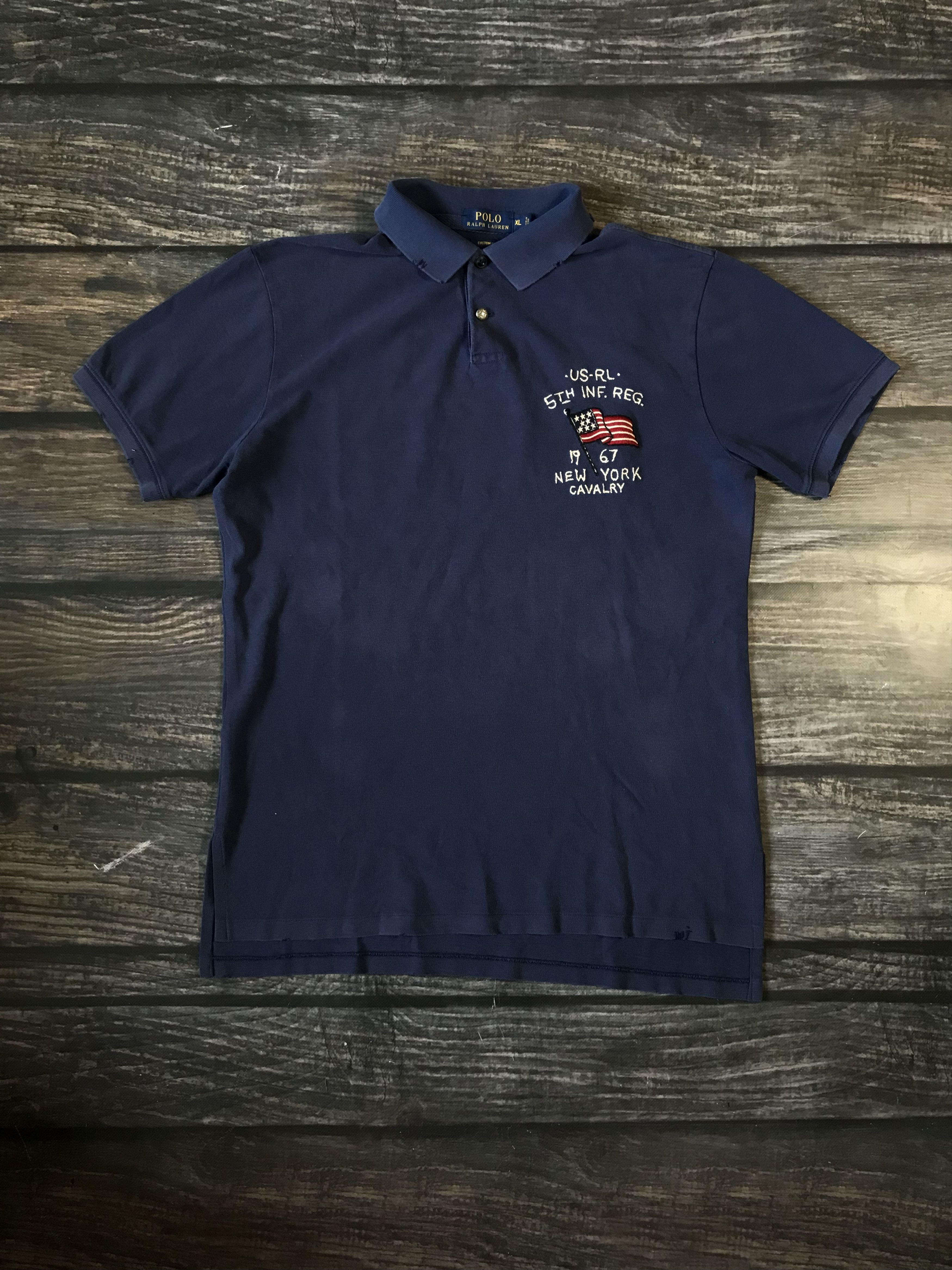 Polo Ralph Lauren Ralph Lauren New York Big Logo Vintage Polo Size US XL / EU 56 / 4 - 7 Thumbnail