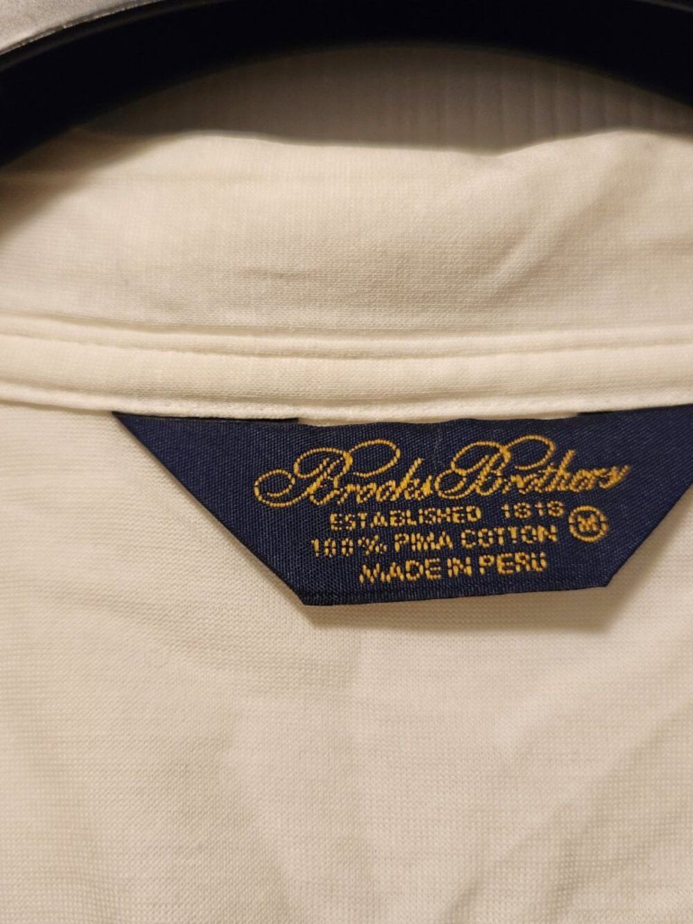 Brooks Brothers brooks brothers men's white 100%pima cotton polo shirt M Size US M / EU 48-50 / 2 - 4 Thumbnail