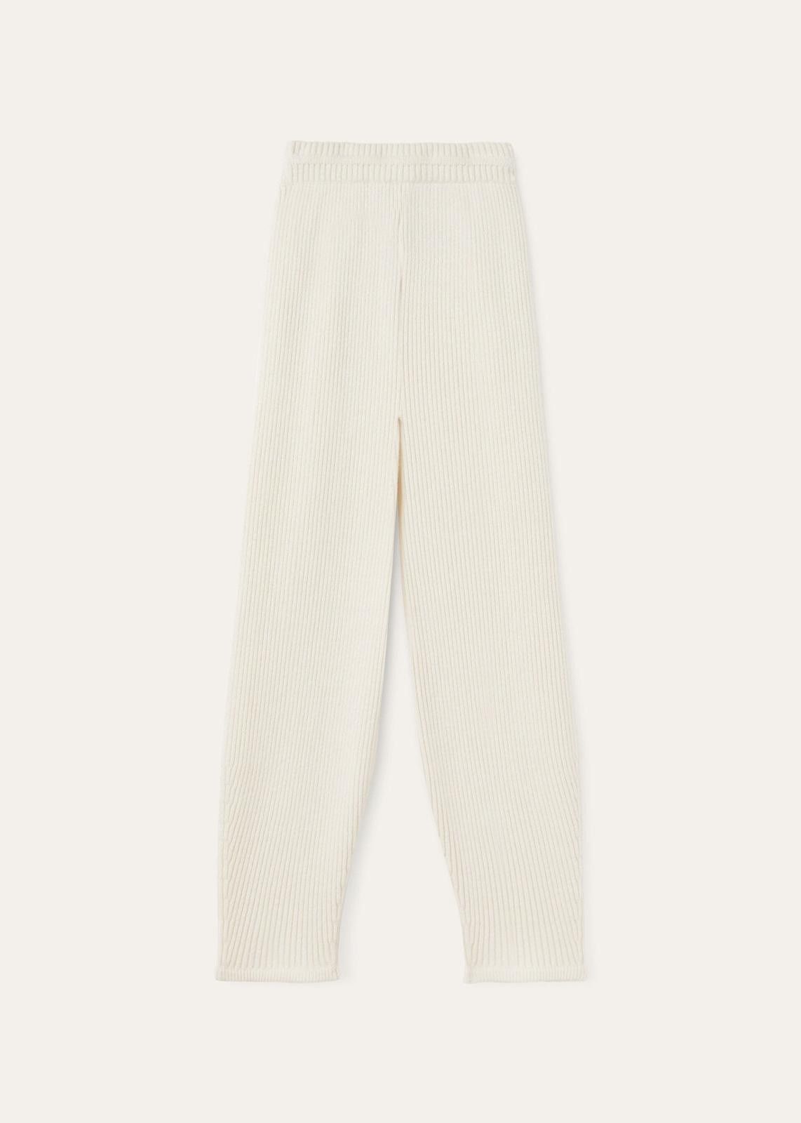 Loro Piana o1srvl11e0125 FAO2394 Showa Silk Cashmere Pant in Cream Size 28" / US 6 / IT 42 - 2 Thumbnail