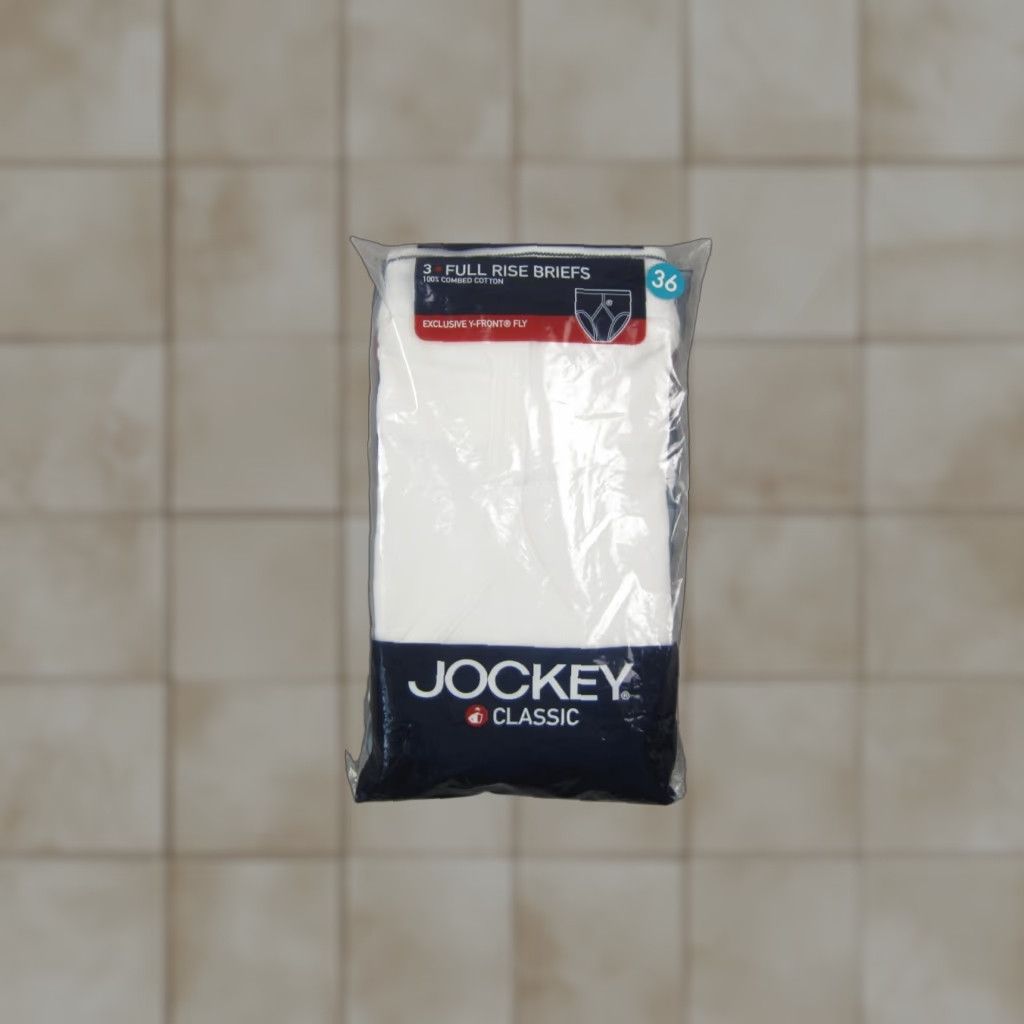 Jockey VINTAGE Jockey Briefs Mens 36 White 3 Pack Underwear Cotton Y-Front NOS Y2K Male Underwear 3 Piece Set White Cotton Jersey Classic Mens Size US 36 / EU 52 - 1 Thumbnail