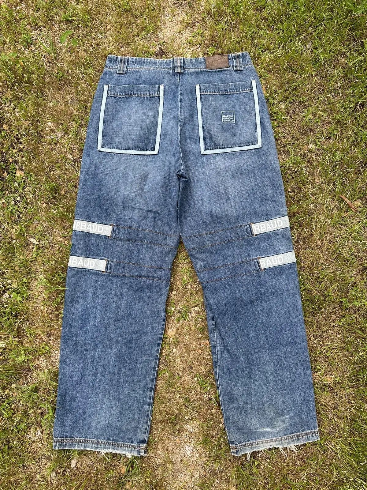 Marithe + Francois Girbaud MARITHE FRANCOIS GIRBAUD SHUTTLE TAPE BONDAGE DENIM PANTS Size US 33 - 11 Thumbnail