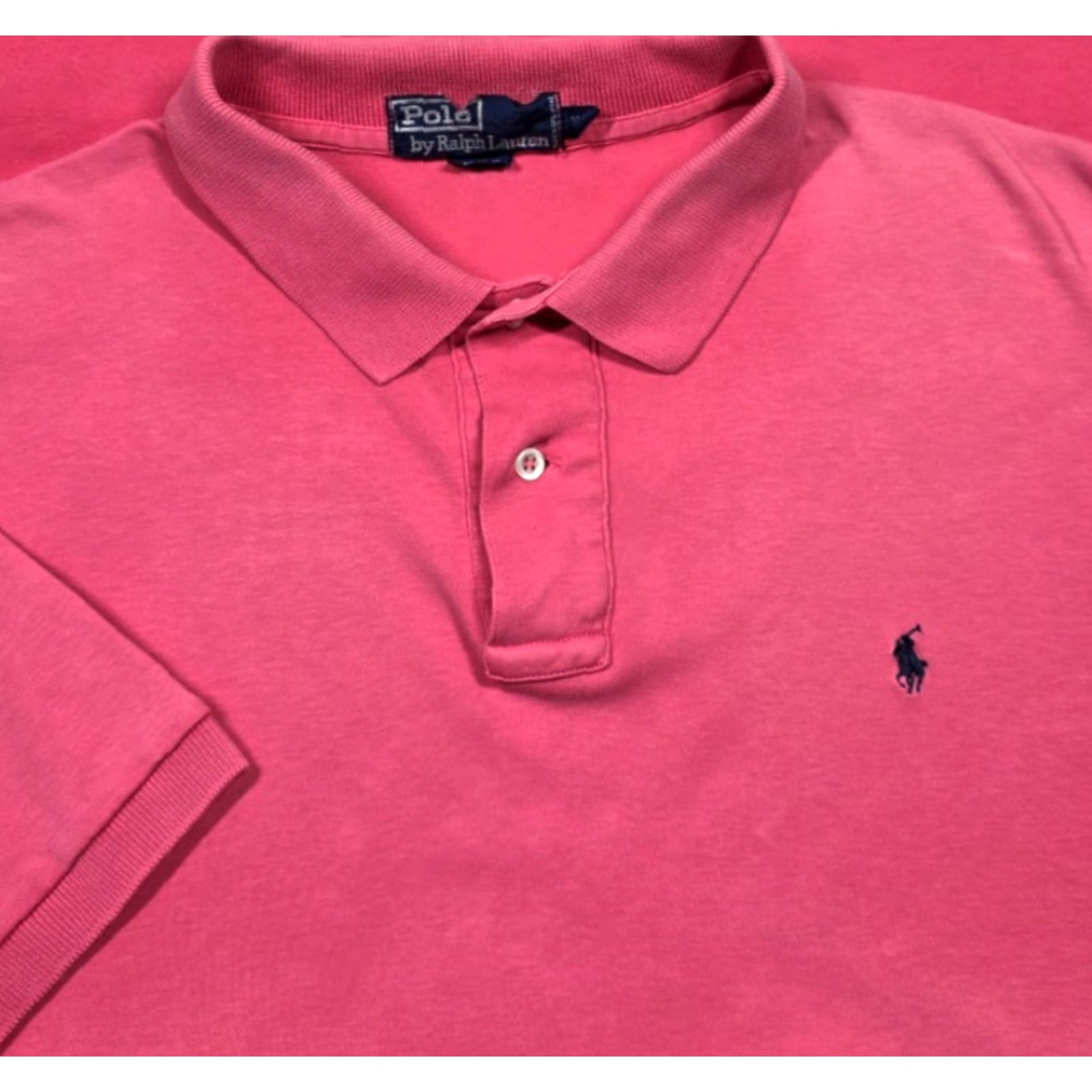 Polo Ralph Lauren Polo Ralph Lauren Polo Shirt XL Pink Mens Short Sleeve 90s Polo Shirt Polo Ralph Lauren Shirt Pink XL Mens Size US XL / EU 56 / 4 - 2 Thumbnail