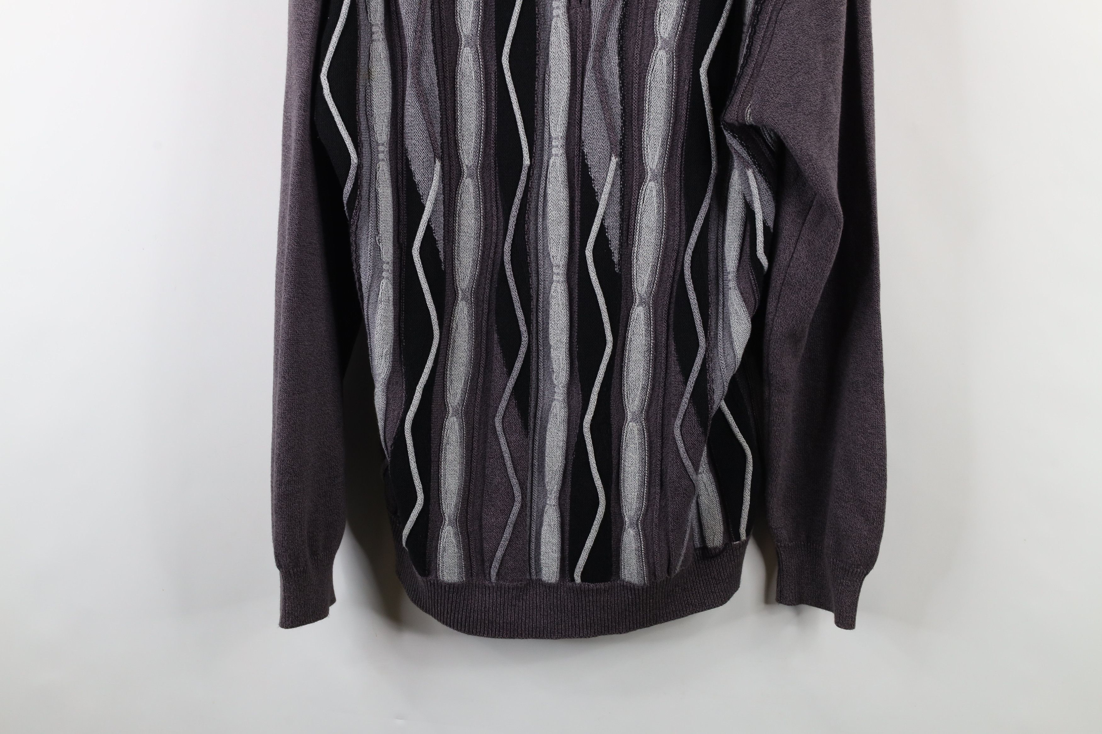 Vintage Vintage 90s Coogi Style Textured Knit Collared Sweater Size US XXL / EU 58 / 5 - 3 Thumbnail