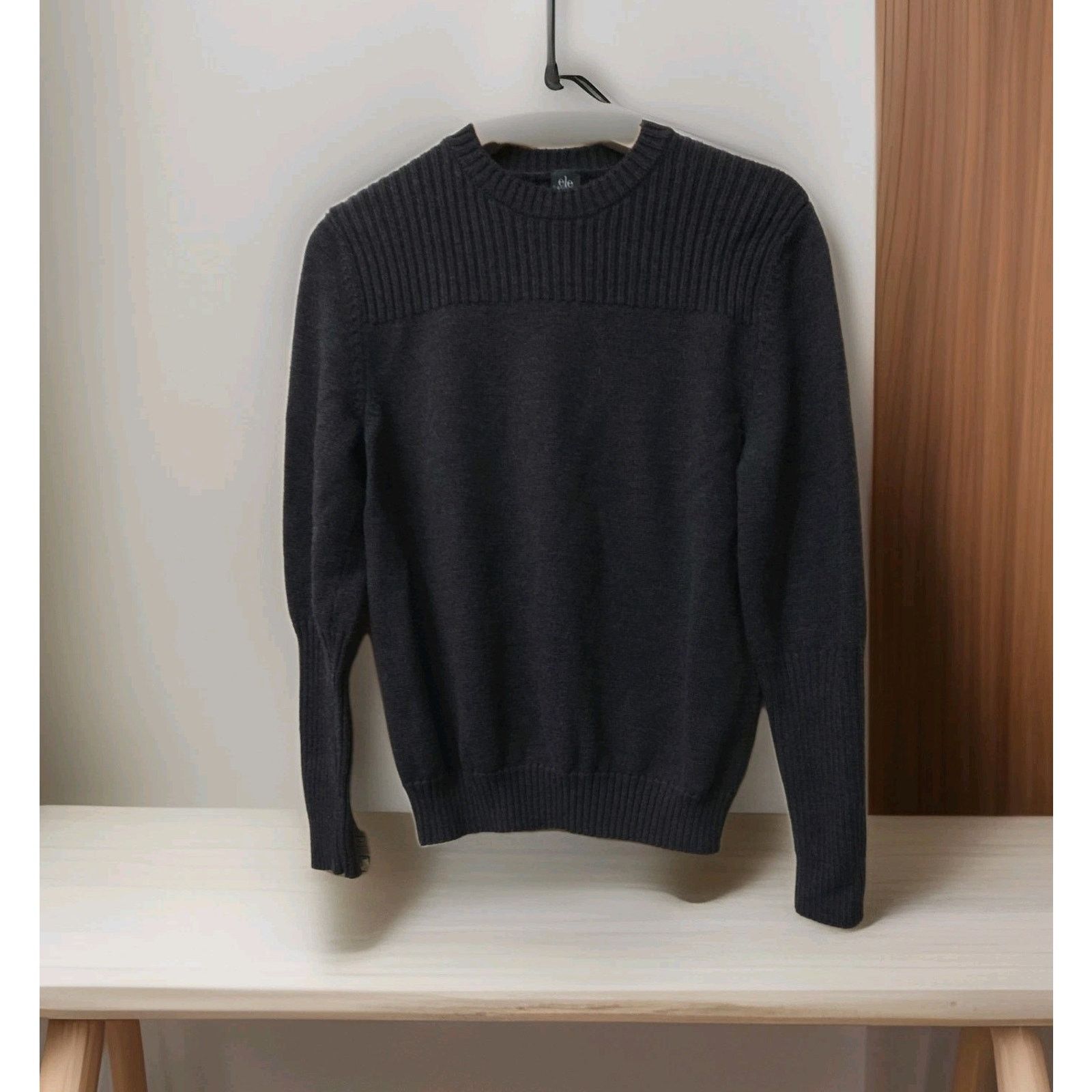 ELEVENTY Mens Knit Sweater Crewneck 100% Lana Virgin Wool S