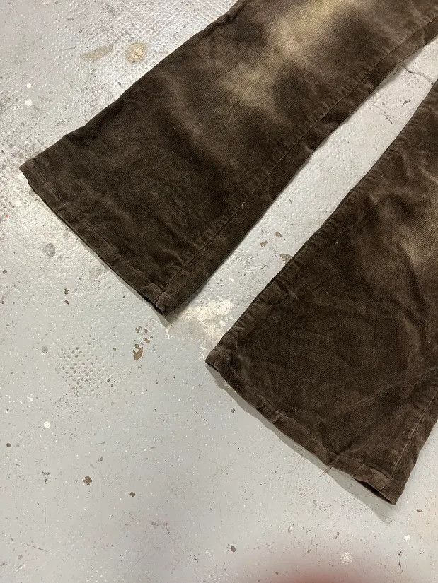 Just Cavalli × Vintage 1990s Cavalli Overprint Brown Velvet Pants Size US 32 / EU 48 - 6 Thumbnail