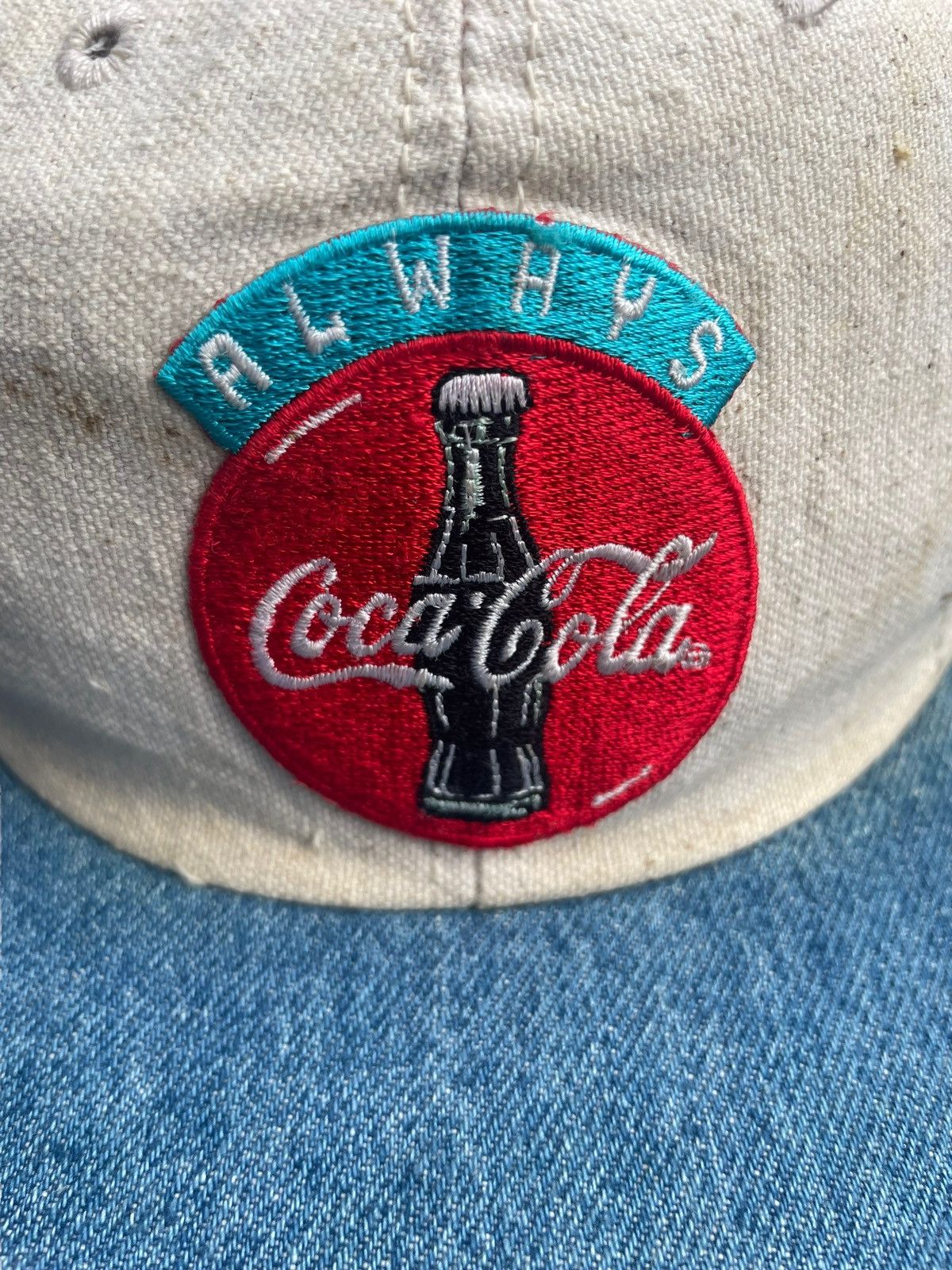 Coca Cola × Vintage Vintage Coca Cola Denim Cap Size ONE SIZE - 3 Thumbnail