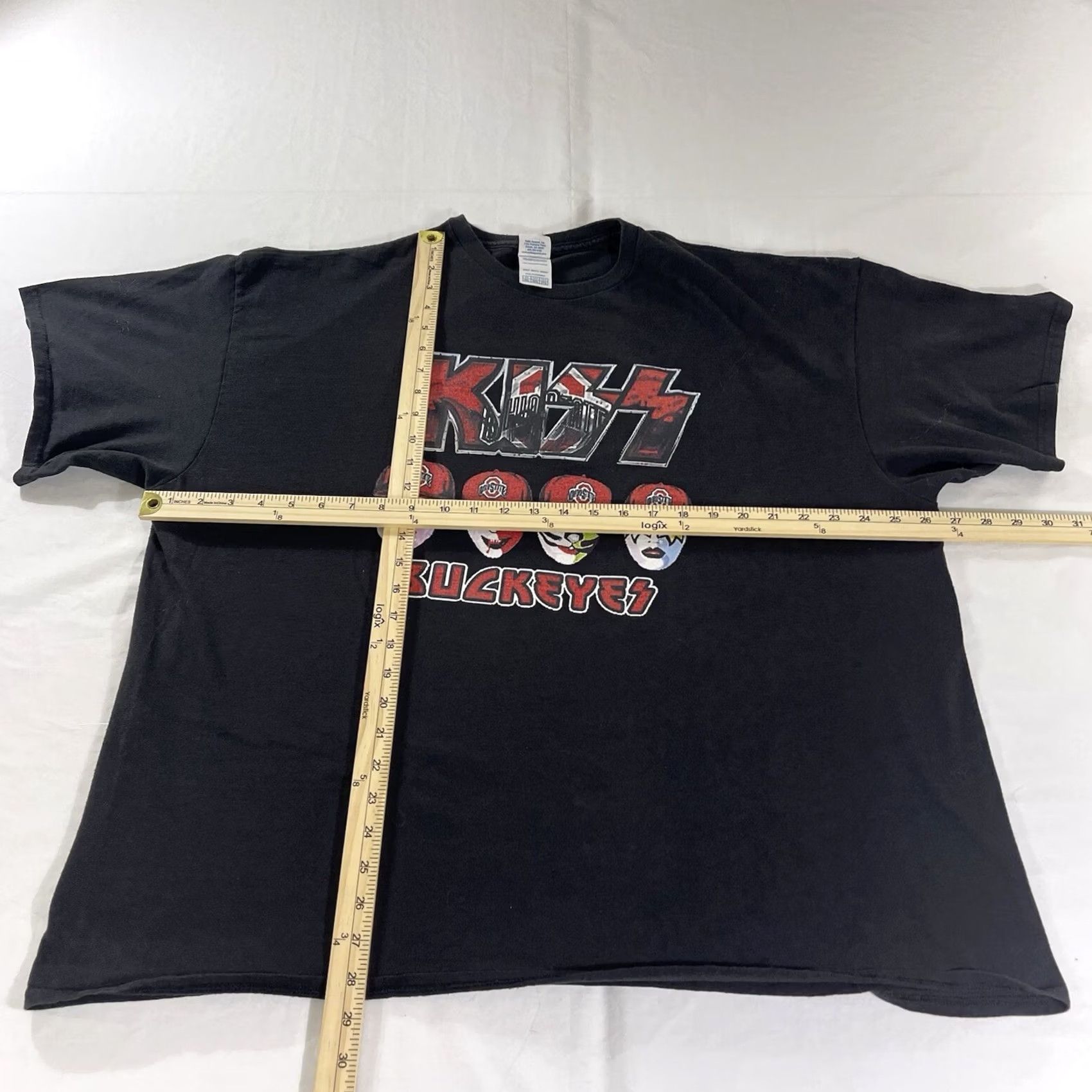 Vintage VINTAGE KISS 3XL Band T-Shirt Shirt Mens Black 3XL Logo Rock Concert Ohio State Buckeyes Collab Size US XXL / EU 58 / 5 - 2 Thumbnail