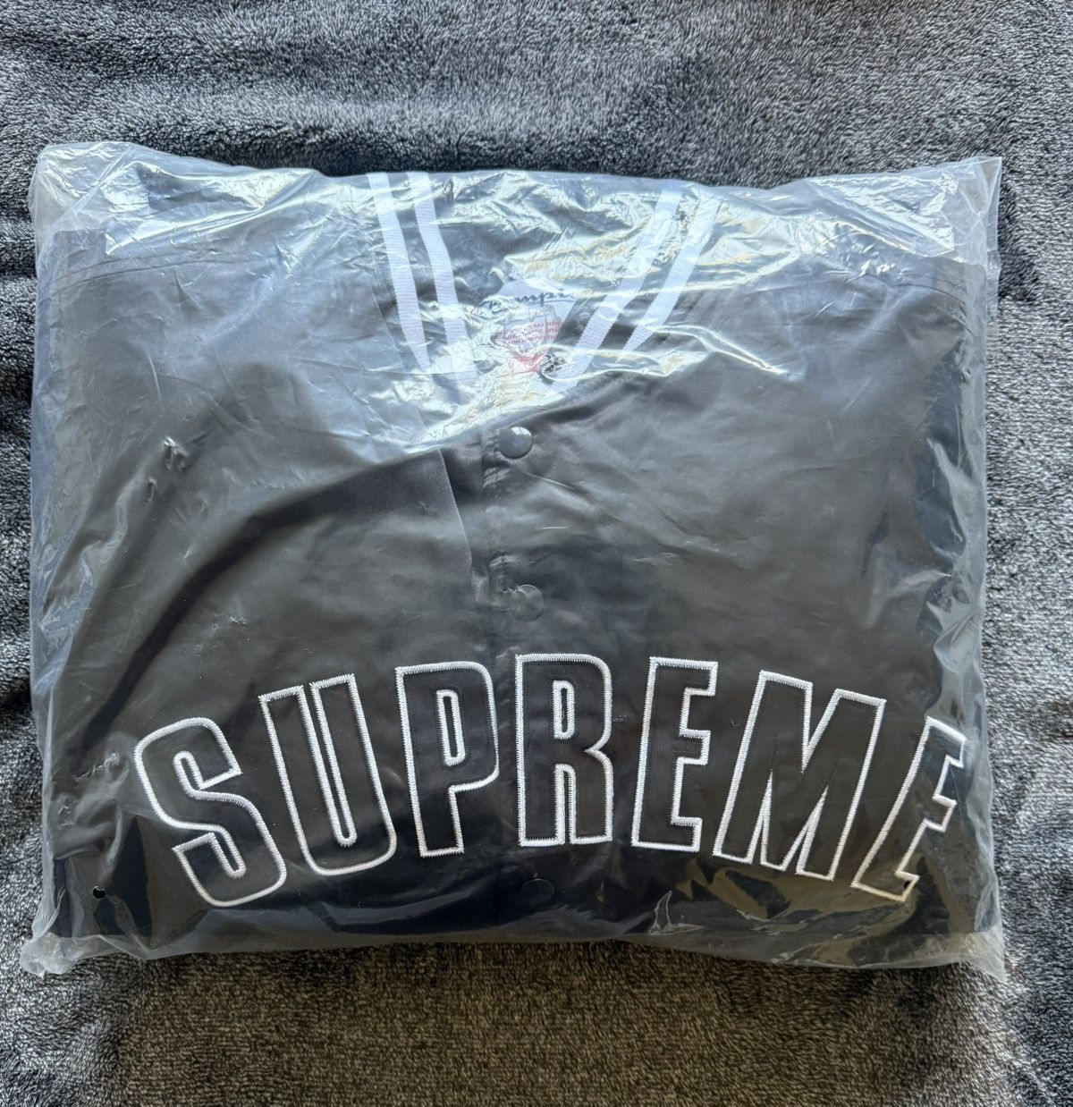 Champion × Supreme SUPREME X CHAMPION SATIN VARSITY JACKET Size US XXL / EU 58 / 5 - 1 Thumbnail