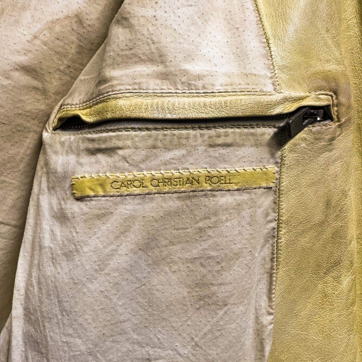 Carol Christian Poell LM/2498R Leather Jacket with Drip-rubber Size US S / EU 44-46 / 1 - 7 Thumbnail