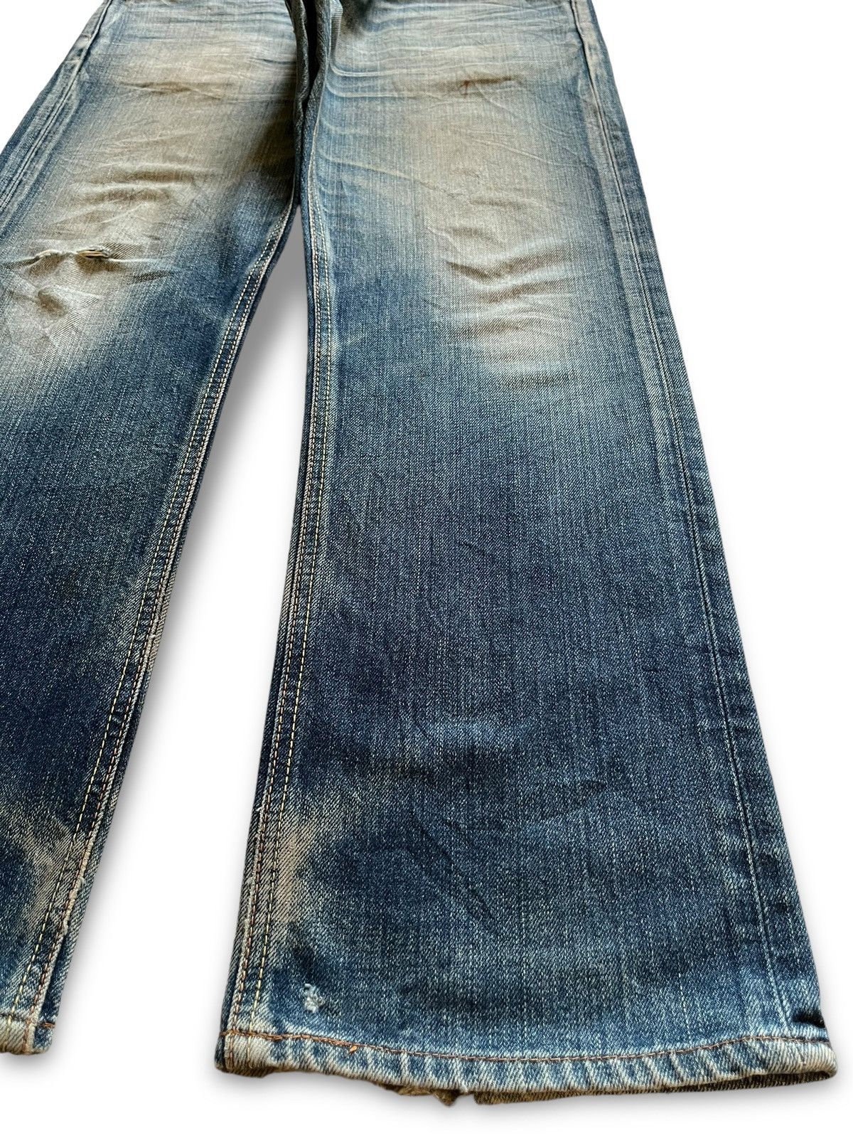 Edwin Vintage Japanese Edwin Mud Wash Distressed Loose Jeans Size US 31 - 7 Thumbnail