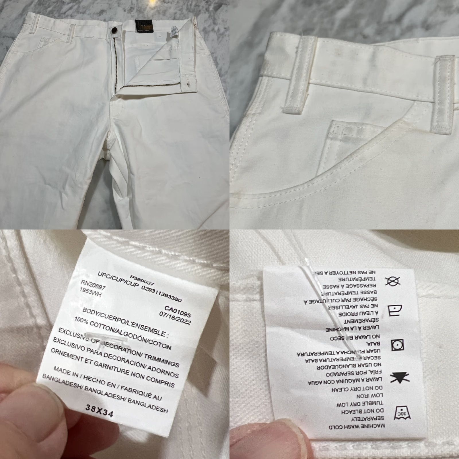 Dickies Dickies Utility Pant Relaxed Fit Men 38x34 White Pockets & Loops Cargo NWT Size US 38 / EU 54 - 9 Thumbnail