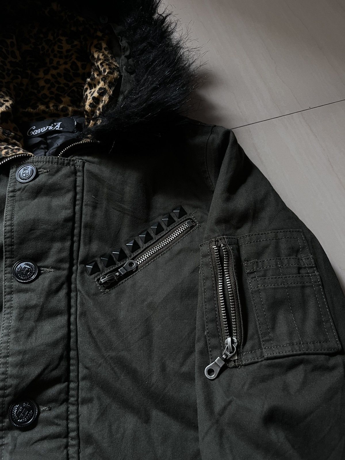 Japanese Brand Cavaria Fur Hoodie Studded IfSixwarnine Style Size US L / EU 52-54 / 3 - 3 Thumbnail