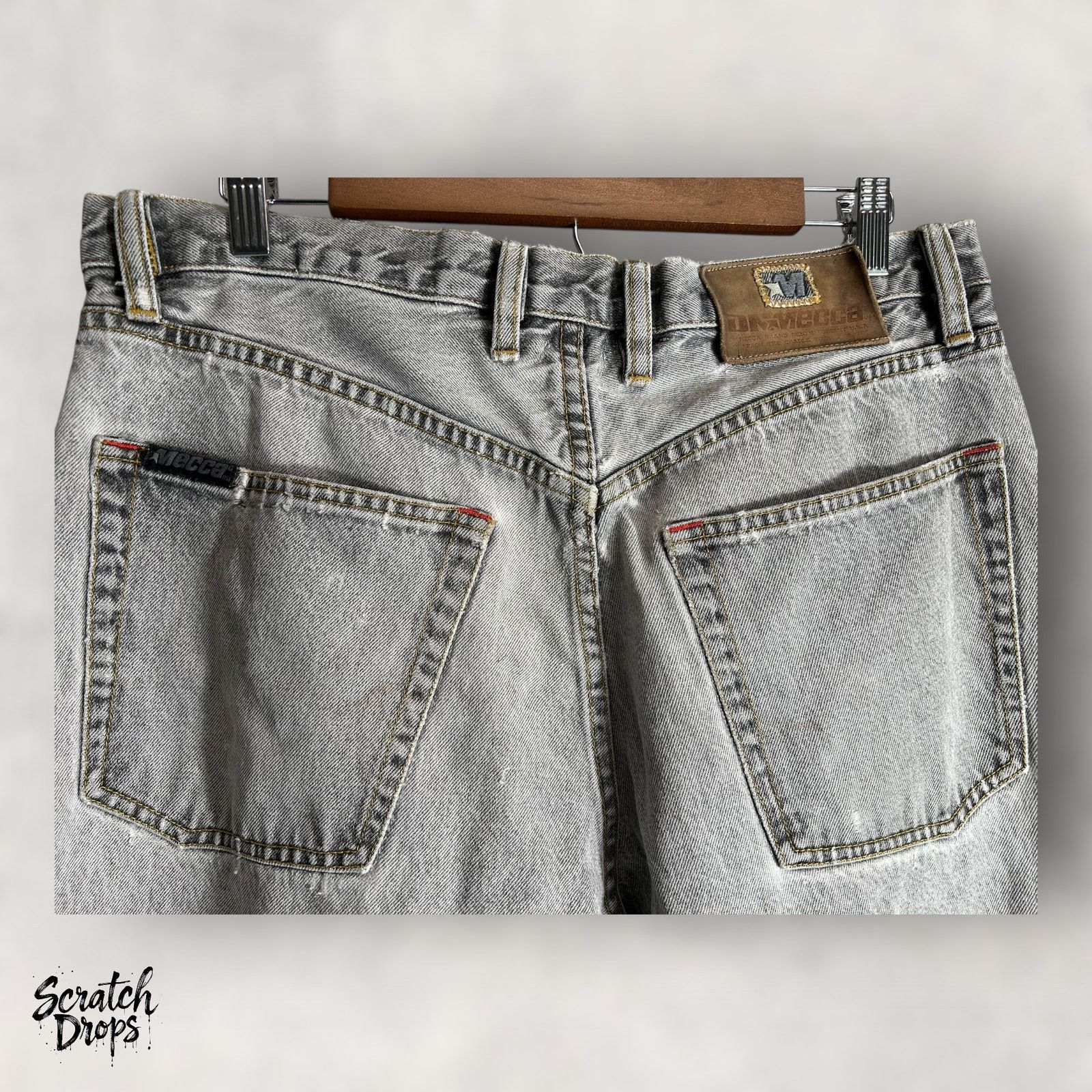 Other DM Mecca Vintage Y2K Jeans Size 34 Rare Wash Retro Denim Size US 34 / EU 50 - 3 Thumbnail