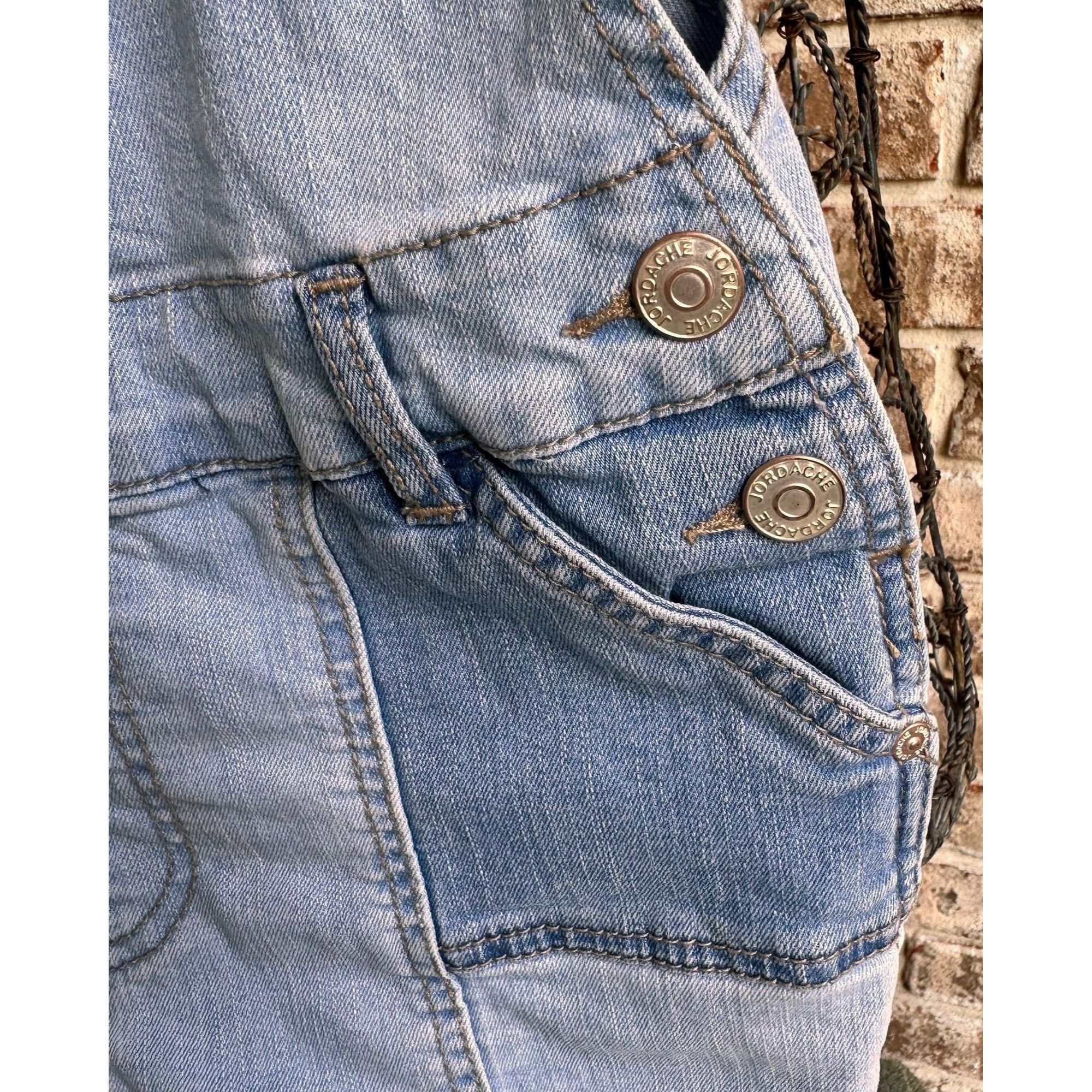 Jordache Jordache Denim Shortalls Bib Overalls Girls Large Distr Size 29" - 5 Thumbnail
