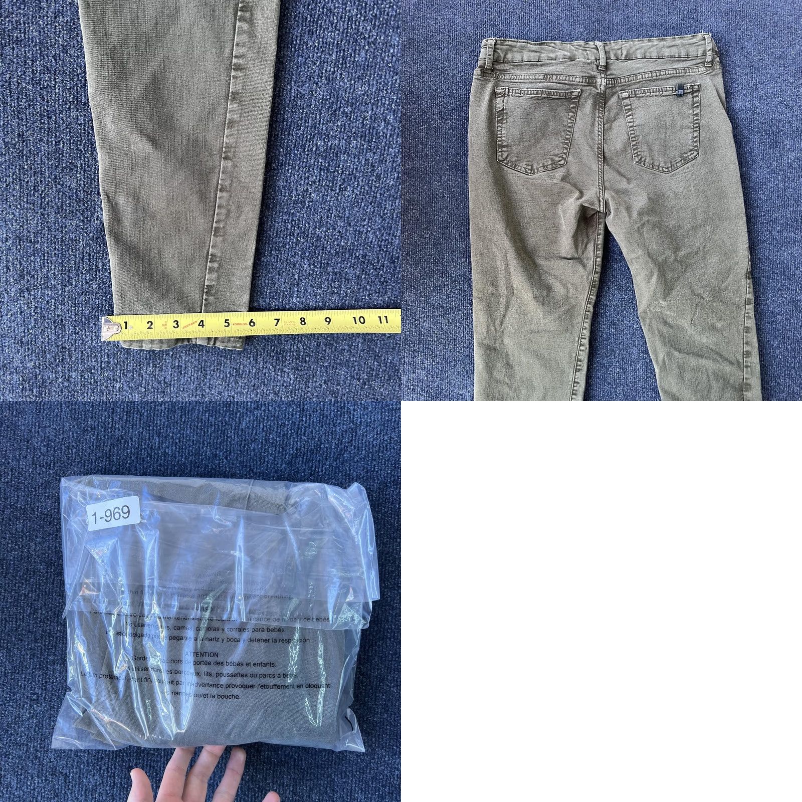 Vintage Joe's Jeans Womens Jeans Skinny Midrise Olive Green 31 Five Pocket Stretch Denim Pants Size 24" / US 00 / IT 34 - 8 Thumbnail
