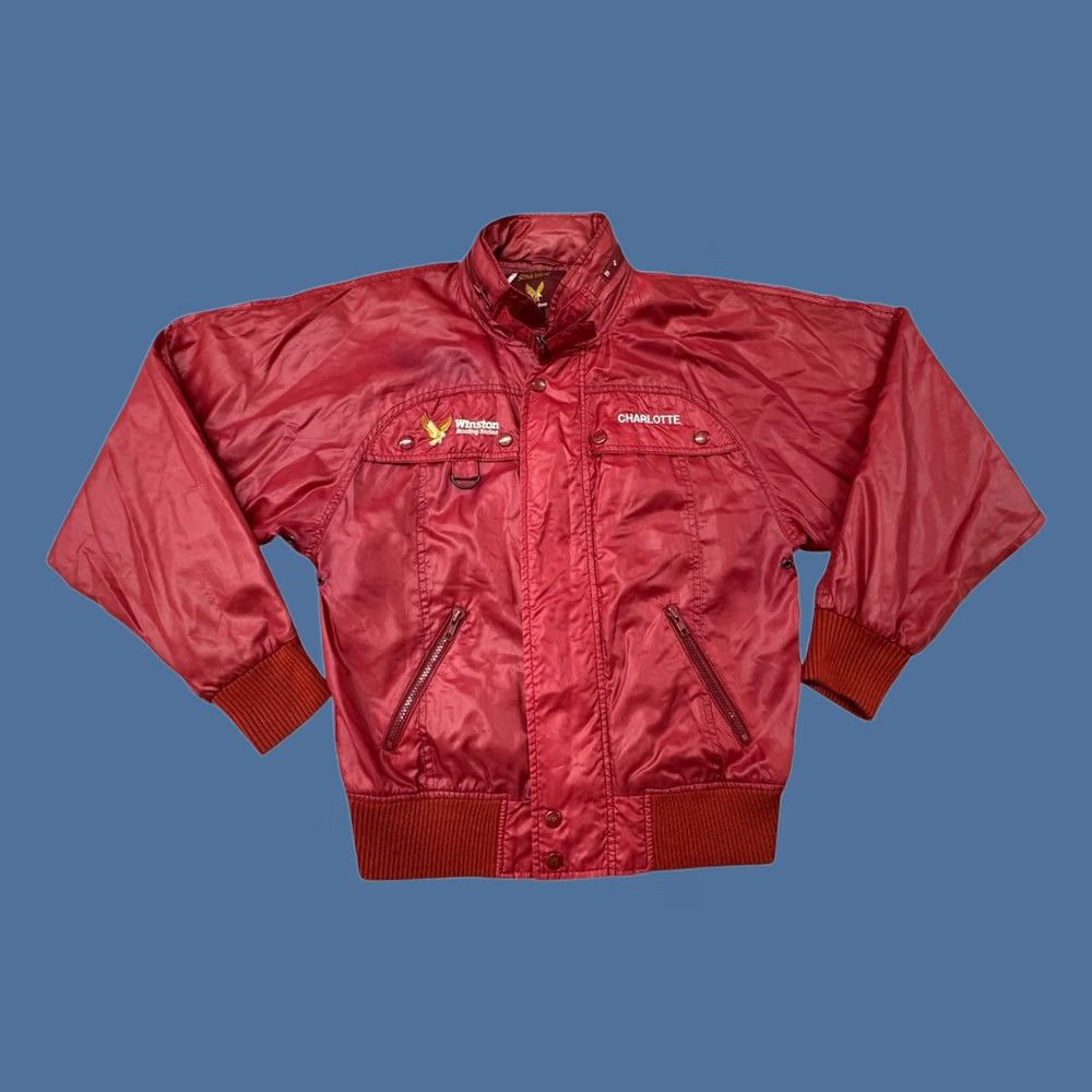 Vintage VINTAGE Winston Cigarette Racing Nylon Jacket Mens Small Red Bomber Jacket Short Nylon Outer Shell Embroidered Logo Zipper 90s Cars Mens Size US S / EU 44-46 / 1 - 1 Thumbnail