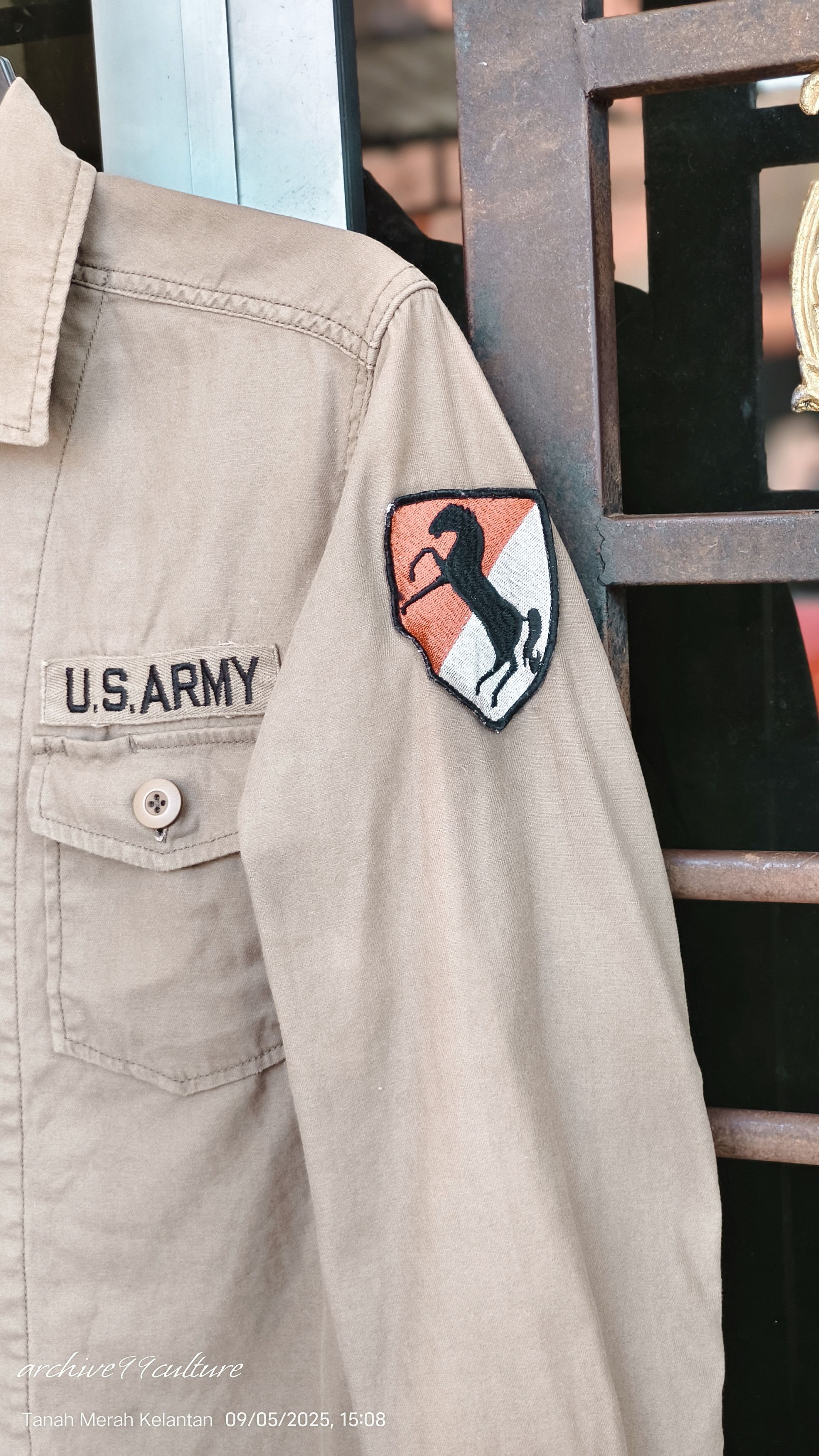 Other Houston inc US Army regular medium patches button shirt Size US S / EU 44-46 / 1 - 4 Thumbnail