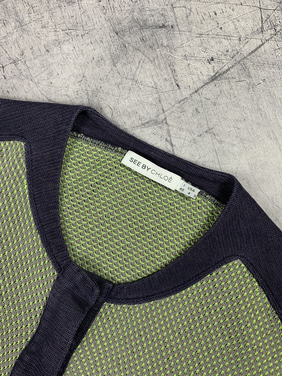 Chloe Designer See By Chloe Vest Sweater Size IT 40 Green Blue Size S / US 4 / IT 40 - 4 Thumbnail