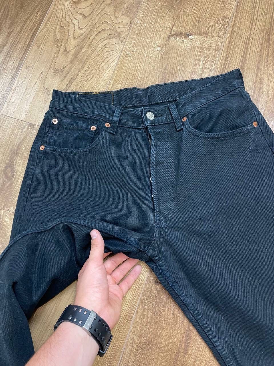 Levi's Vintage 90’s Y2K Style Levi’s 501 Black Denim Jeans Pants Size US 31 - 15 Thumbnail