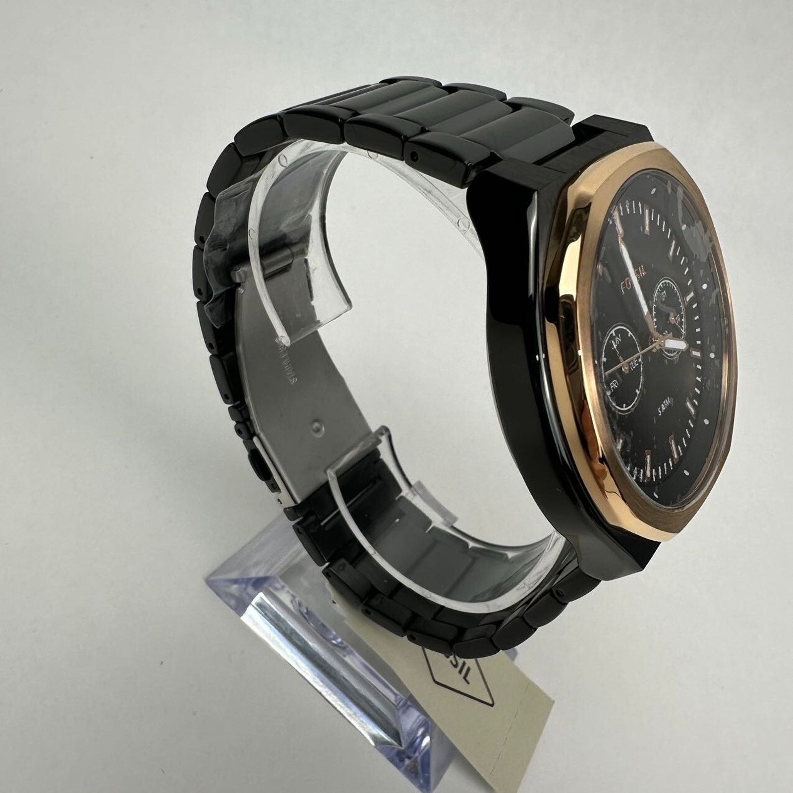 Fossil Fossil His Her Multifunction Black Rose gold Day Date Watch Size ONE SIZE - 7 Thumbnail