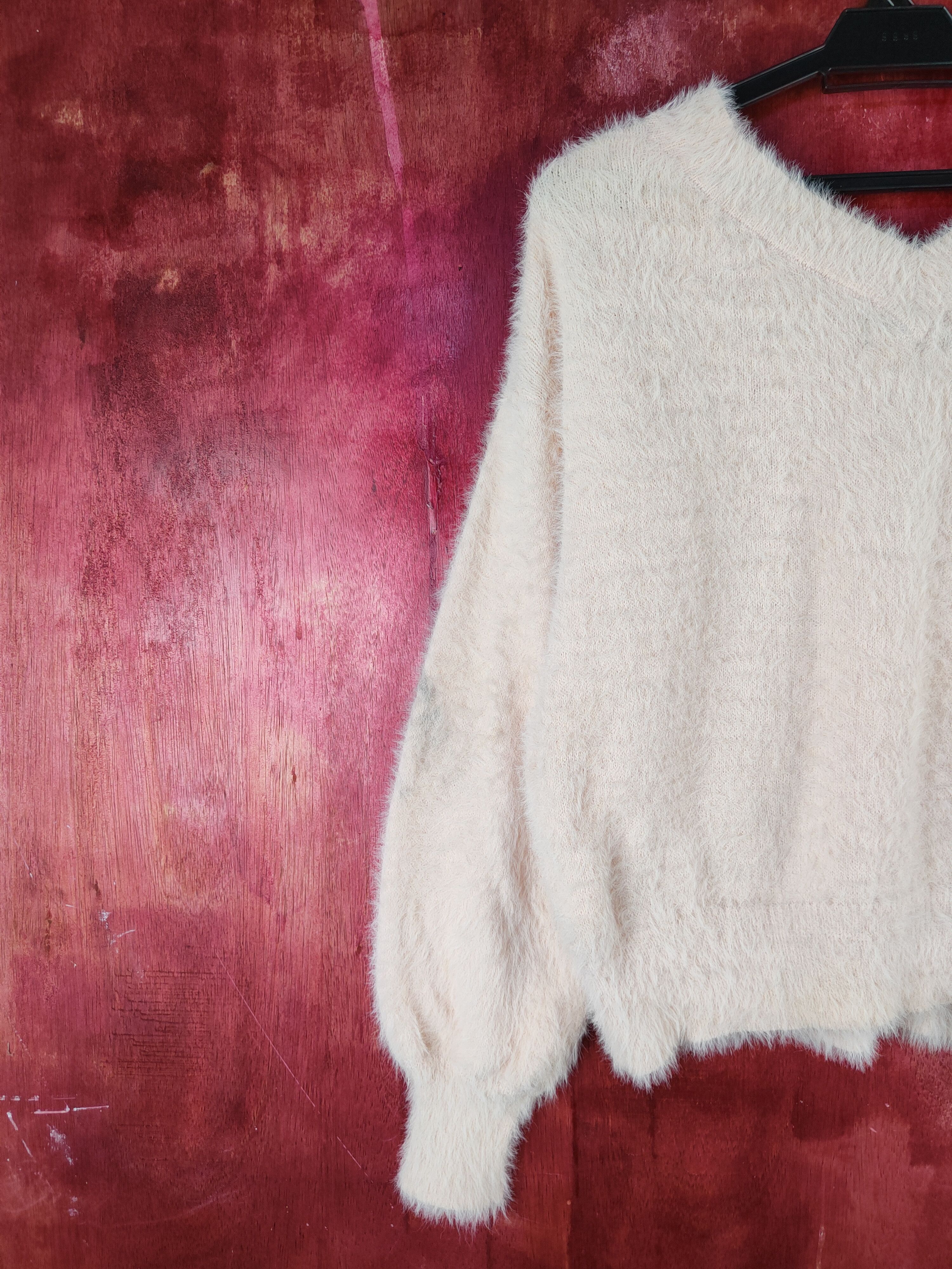 Homespun Knitwear Pinky Orange Shag Shaggy Fur Mohair Knitwear #S2108 Size M / US 6-8 / IT 42-44 - 9 Thumbnail