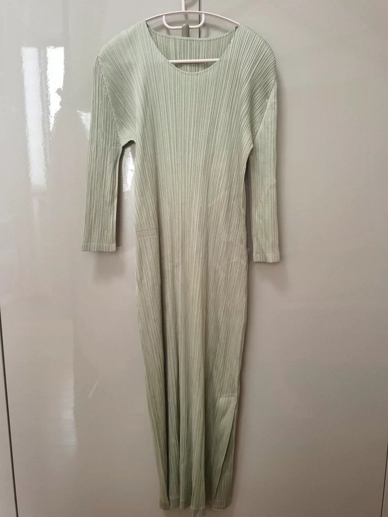 Pleats Please Long Sleeve Pleated Dress-2508
