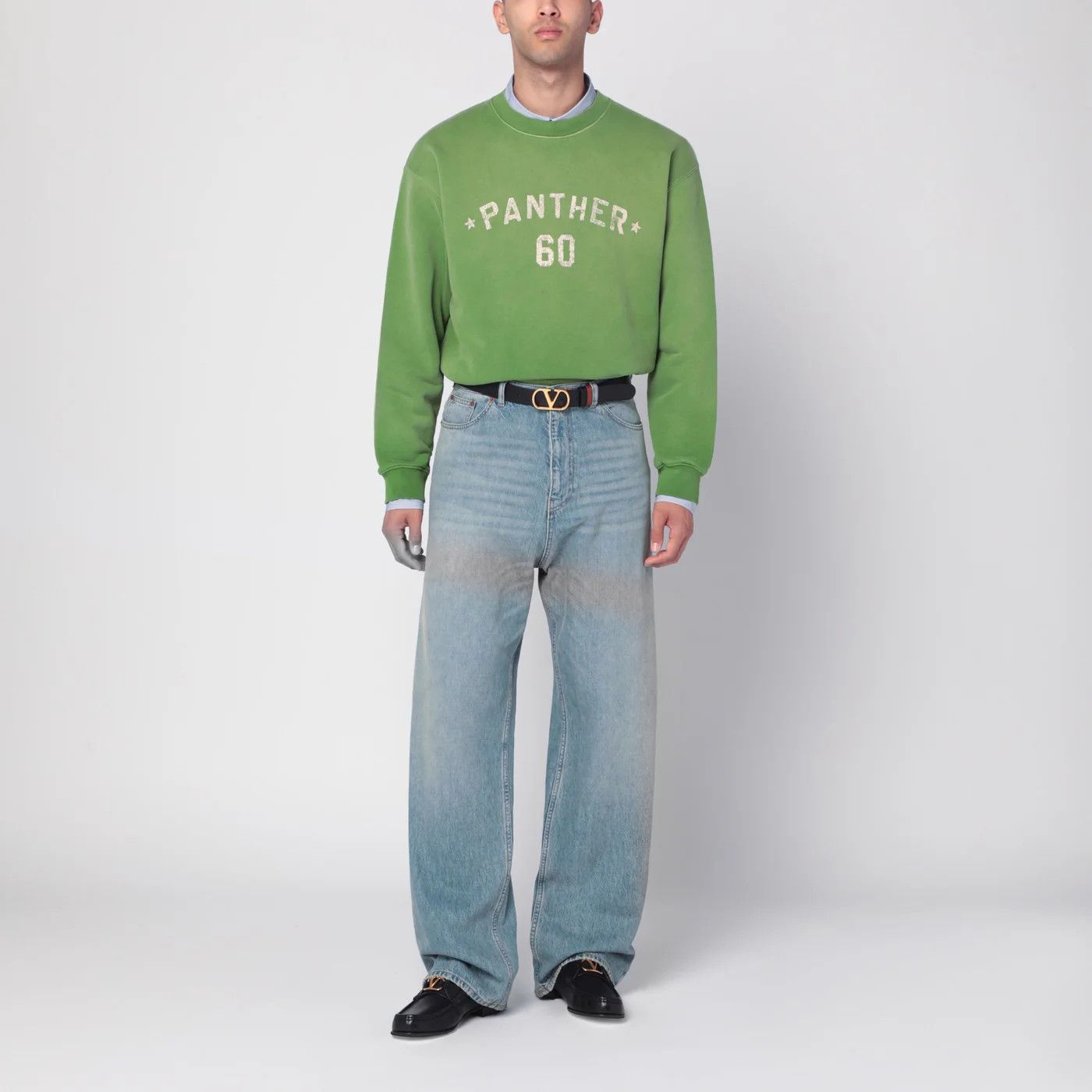 Valentino o1d2blof0326 Crew Neck Sweatshirt in Green Size US S / EU 44-46 / 1 - 2 Thumbnail
