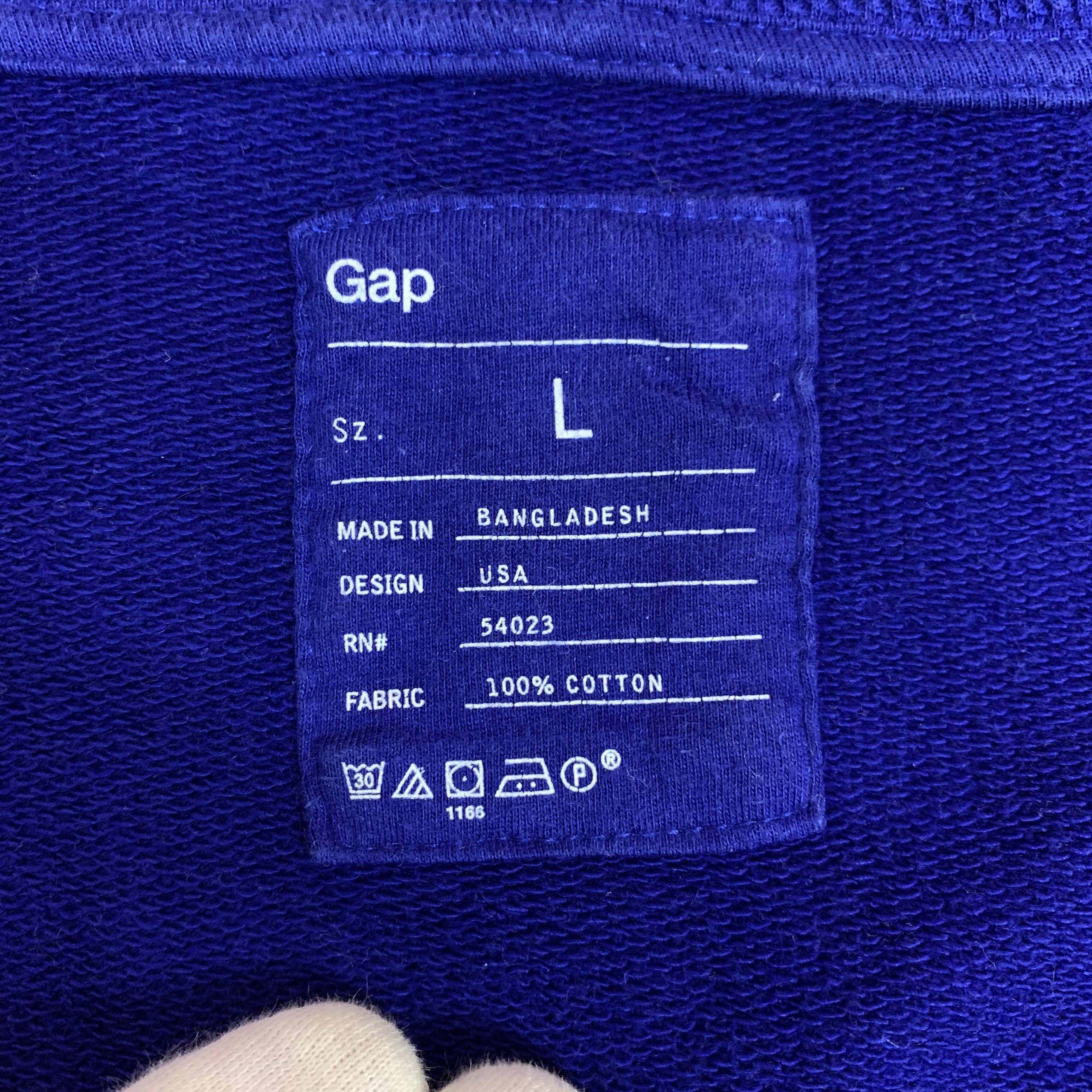Gap GAP Zipper Hoodie Big Logo #2590/W Size US L / EU 52-54 / 3 - 6 Thumbnail