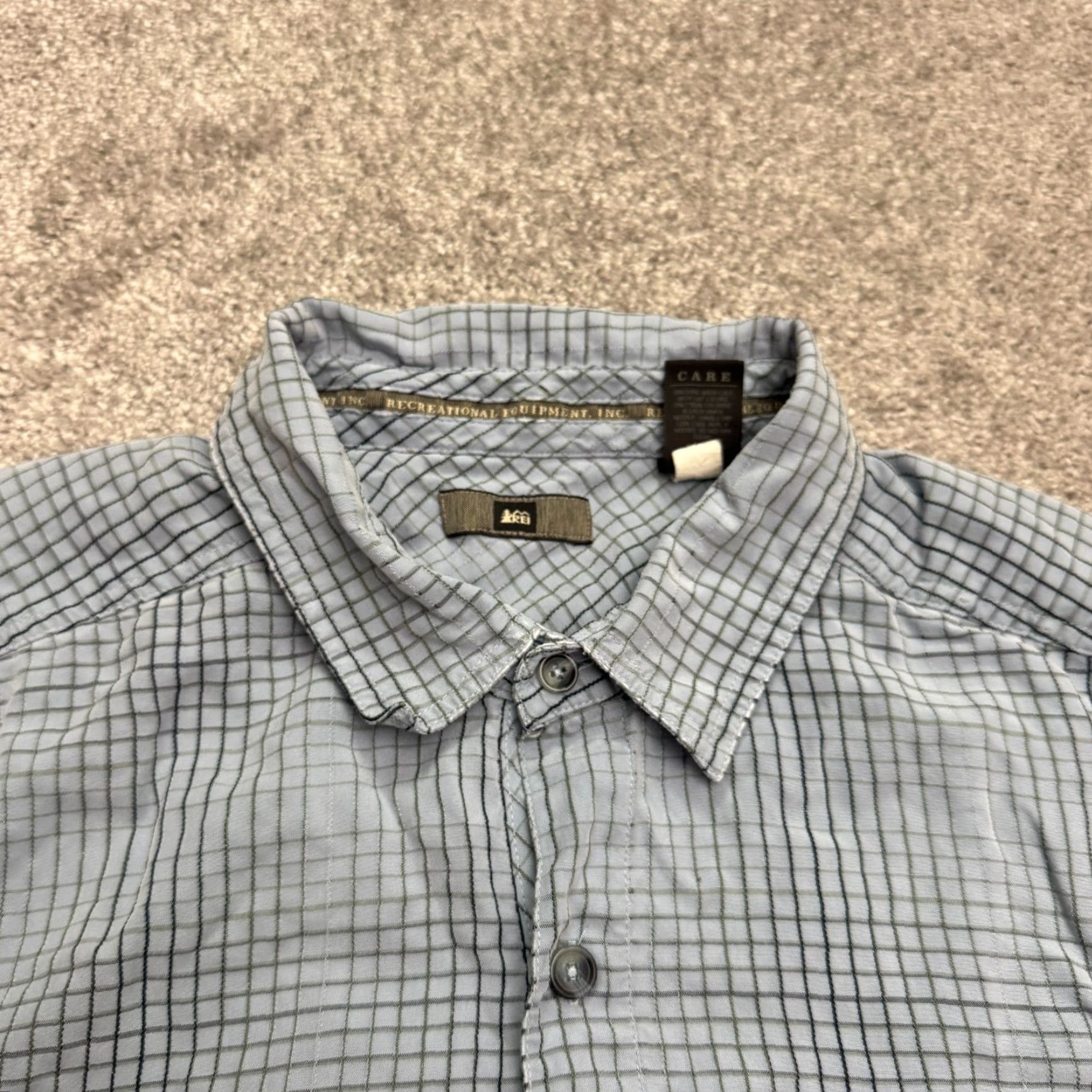 Vintage REI Button-Down Shirt Mens XL Blue Green Plaid Short Sleeve Casual Outdoor Camp Shirt Size US XL / EU 56 / 4 - 3 Thumbnail