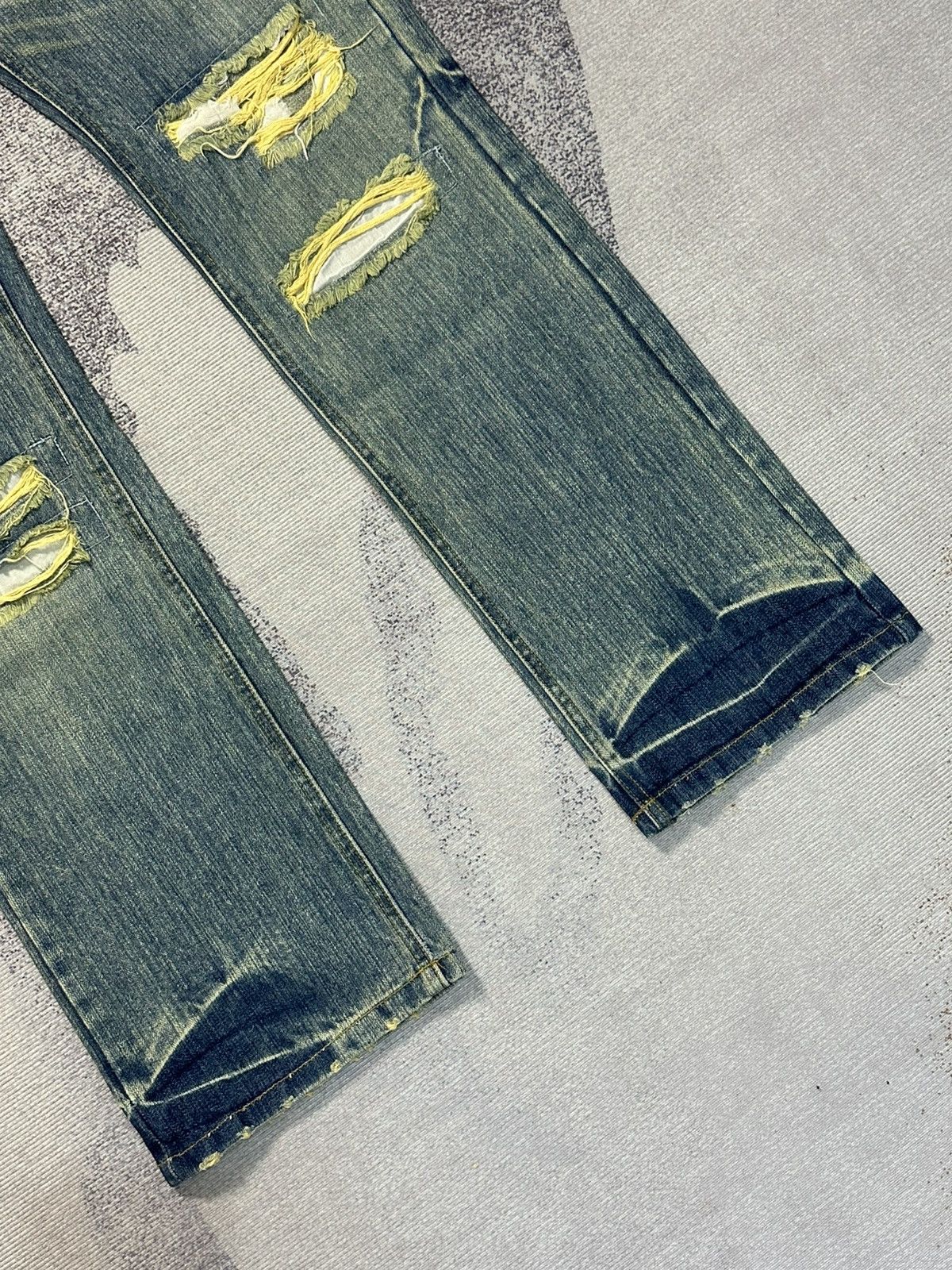 Kapital RERE Peace Distressed & Repaired Denim Y2k Style Size US 32 / EU 48 - 4 Thumbnail