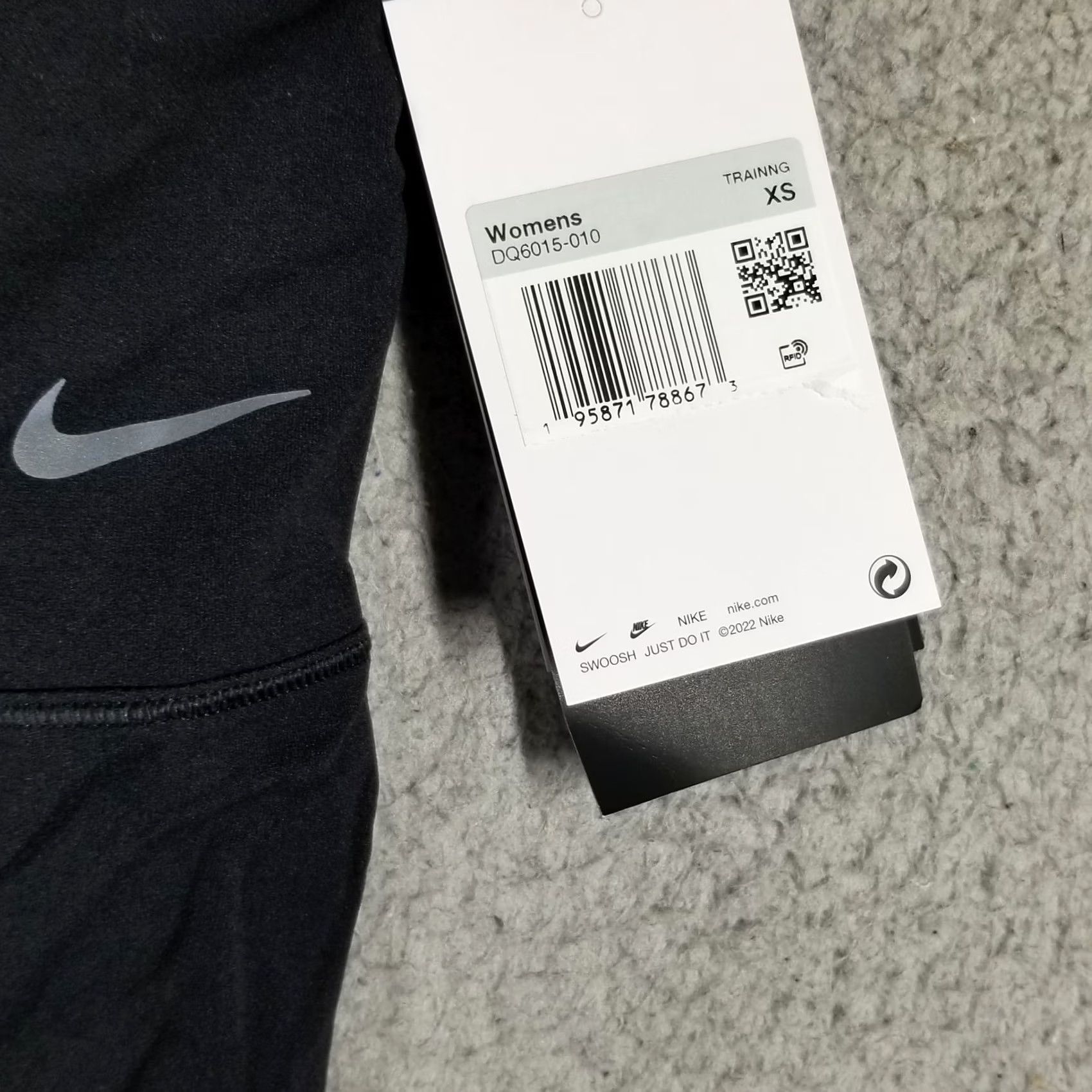 Nike Nike Zenvy High Waist 7/8 Yoga Leggings Women's XS Black Knit Dri-FIT Logo Reflective Waistband Activewear (Nylon/Spandex) Leggings Size 26" / US 2 / IT 38 - 3 Thumbnail