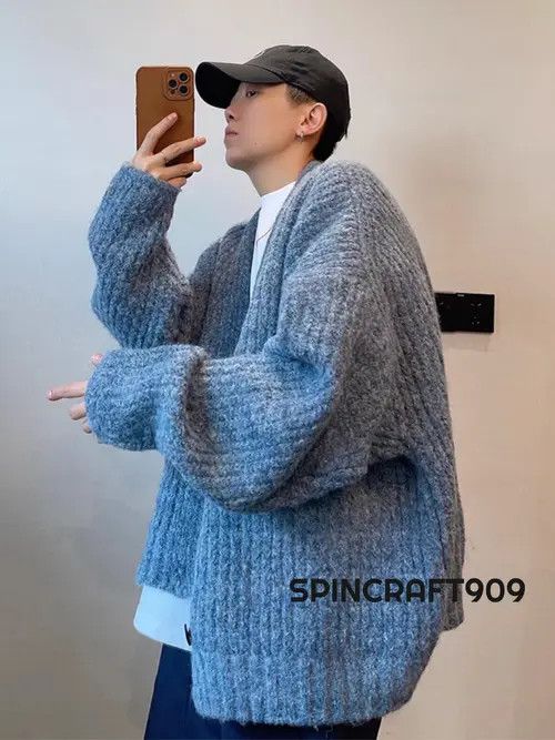 VIBE Blue Cardigan Sweater Size US M / EU 48-50 / 2 - 3 Thumbnail