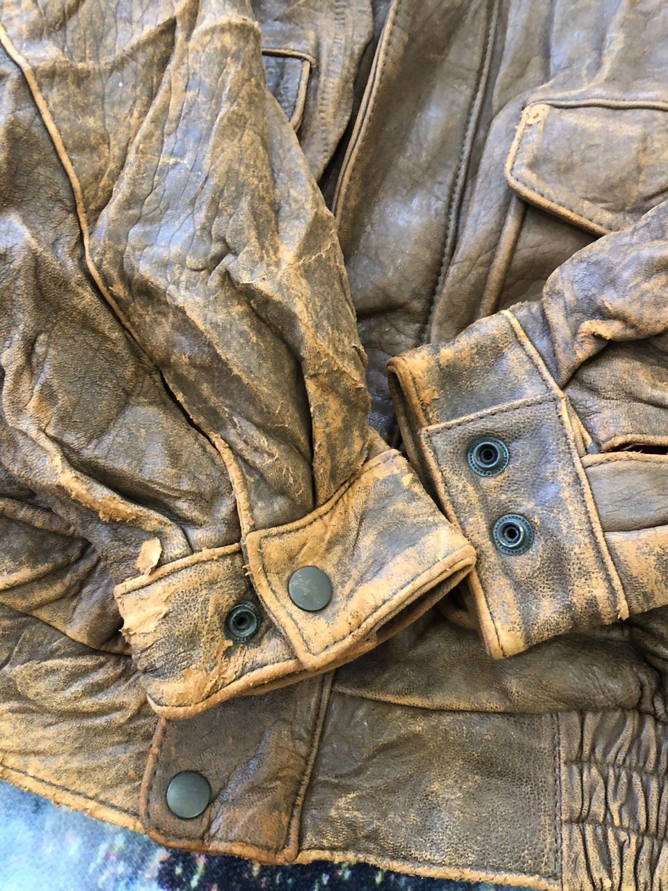 Vintage Sheepskin leather jacket Size US L / EU 52-54 / 3 - 3 Thumbnail