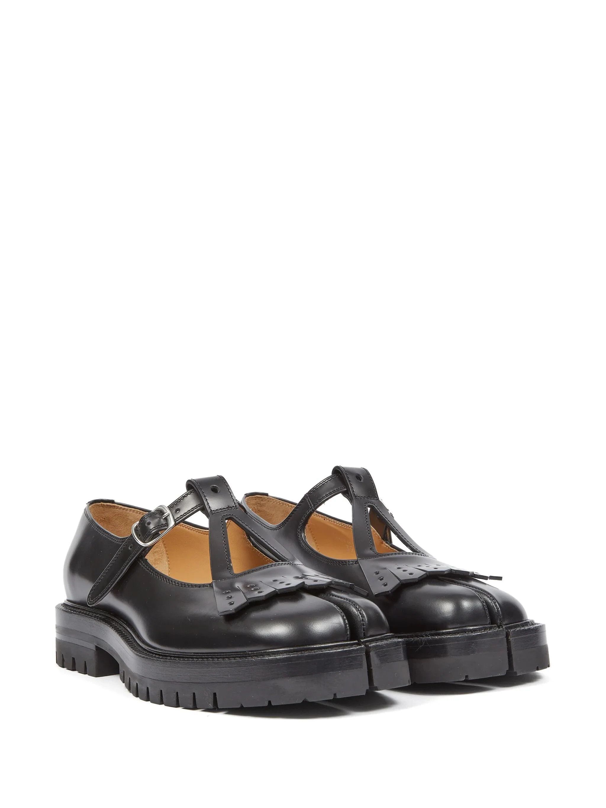 Maison Margiela oc11z0825 Tabi Mary Jane Shoes in Black Size US 7 / IT 37 - 2 Thumbnail