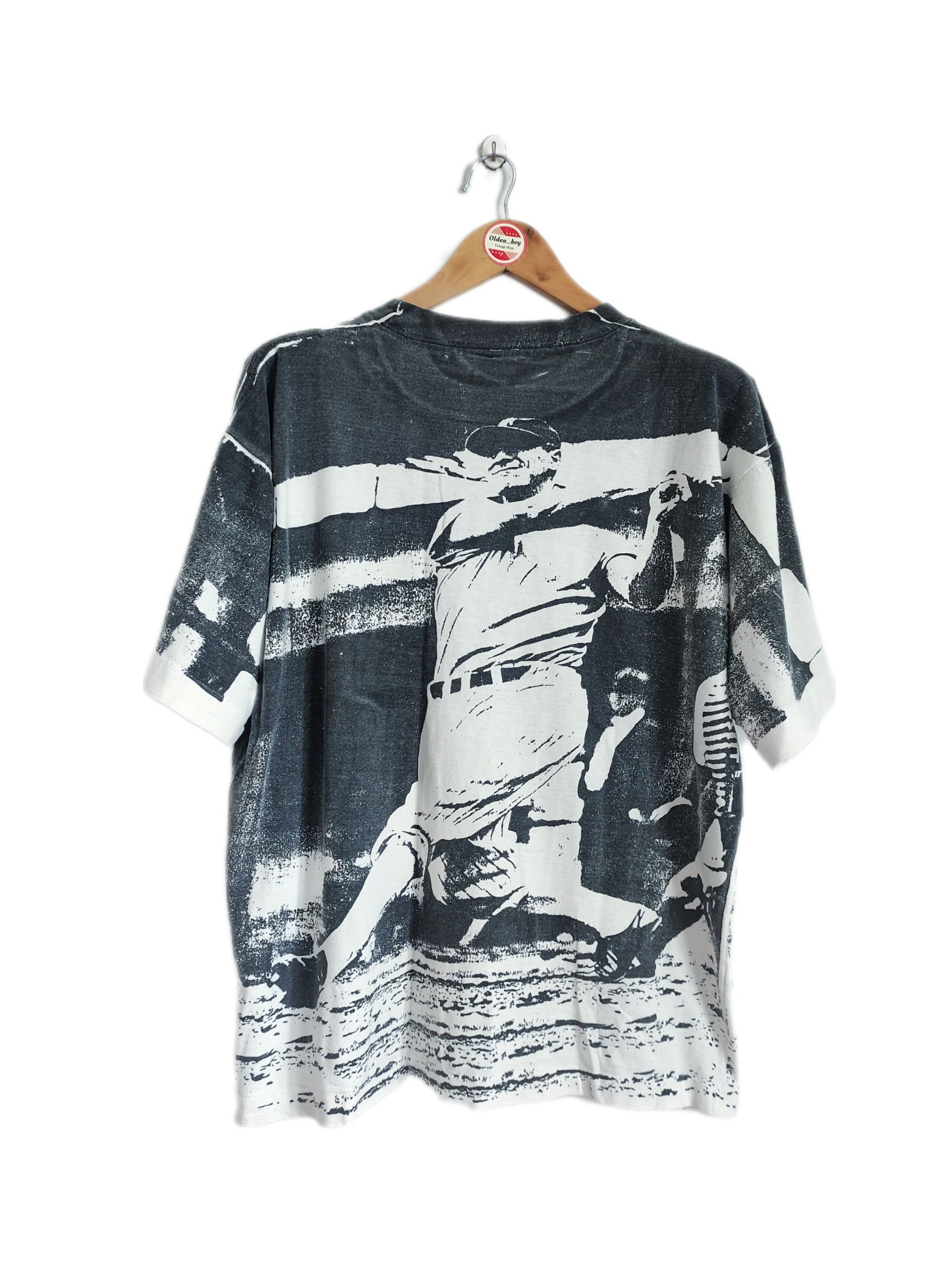 Vintage Vintage Babe Ruth All over print 90s T-Shirt Size US XL / EU 56 / 4 - 2 Thumbnail