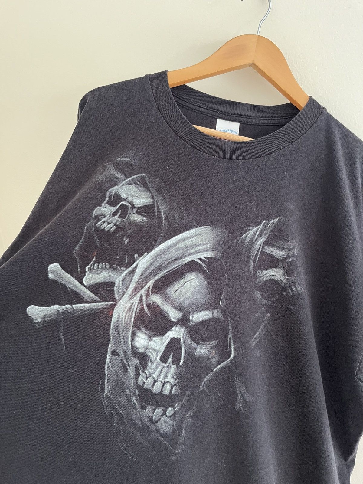 Vintage Vintage Y2K Skulls Punk T-Shirt Size US XXL / EU 58 / 5 - 3 Thumbnail