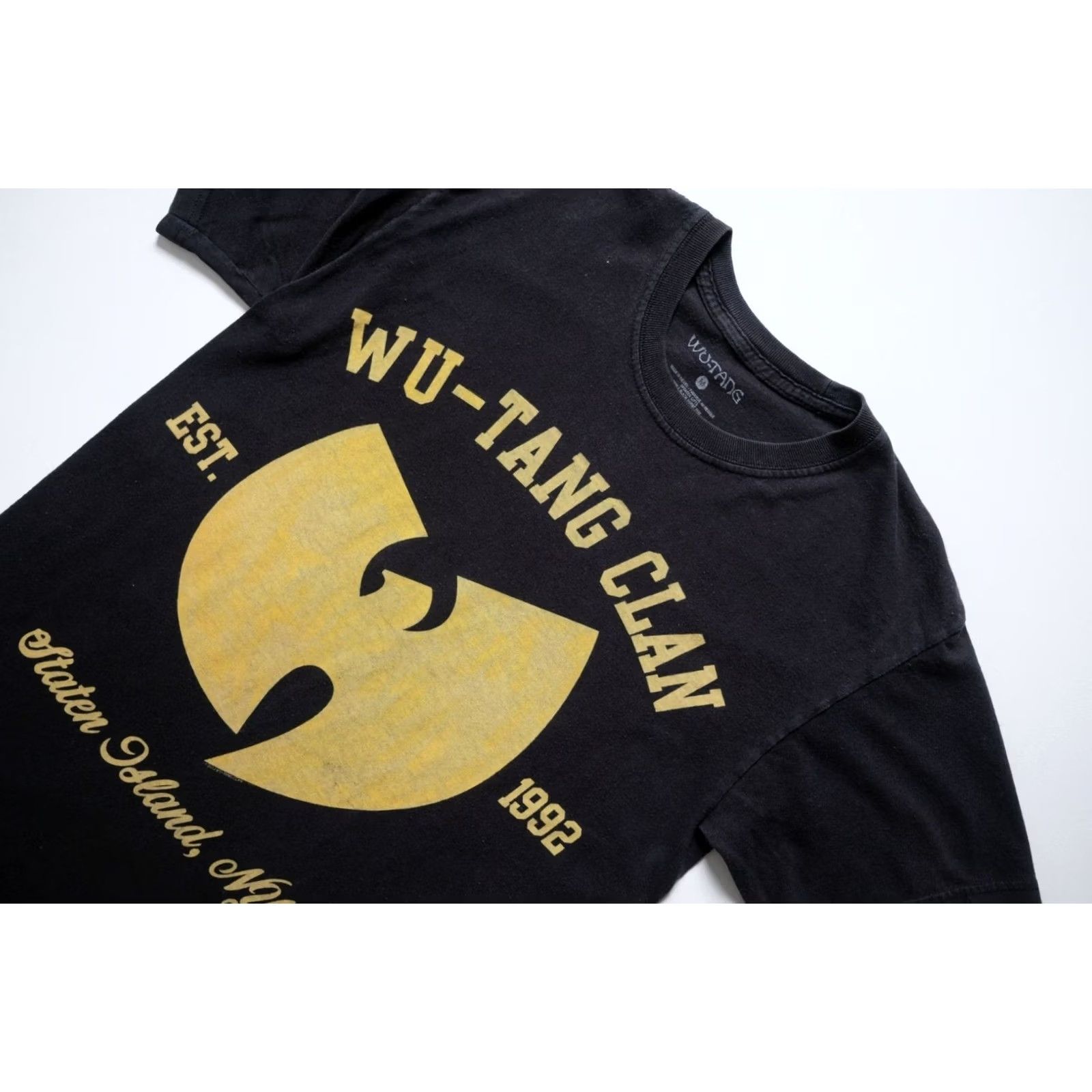 Vintage WU TANG CLAN VTG Y2K HIP HOP RAP TEE STATEN ISLAND GRAPHIC T SHIRT MD Black Cotton Knit Crew Neck Short Sleeve Men M Spencer's Size US M / EU 48-50 / 2 - 4 Thumbnail