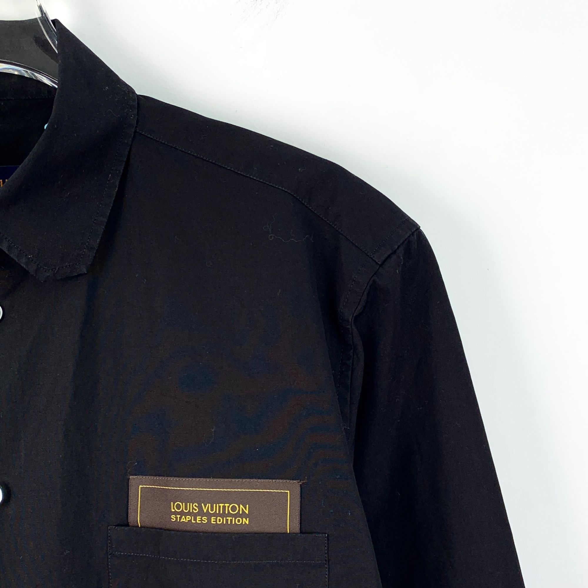 Louis Vuitton Louis Vuitton Black Cotton Long-Sleeved Single-Breasted Shir Size US XS / EU 42 / 0 - 7 Thumbnail