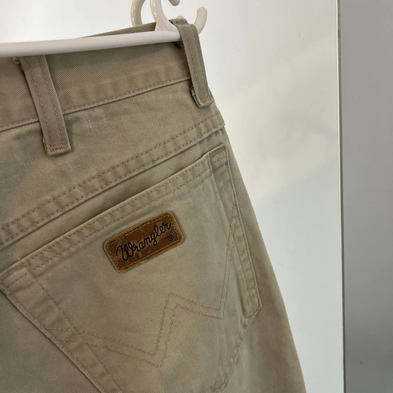 Wrangler Vintage Baggy Denim Pants Wrangler Jeans Y2k Beige Size US 33 - 4 Thumbnail